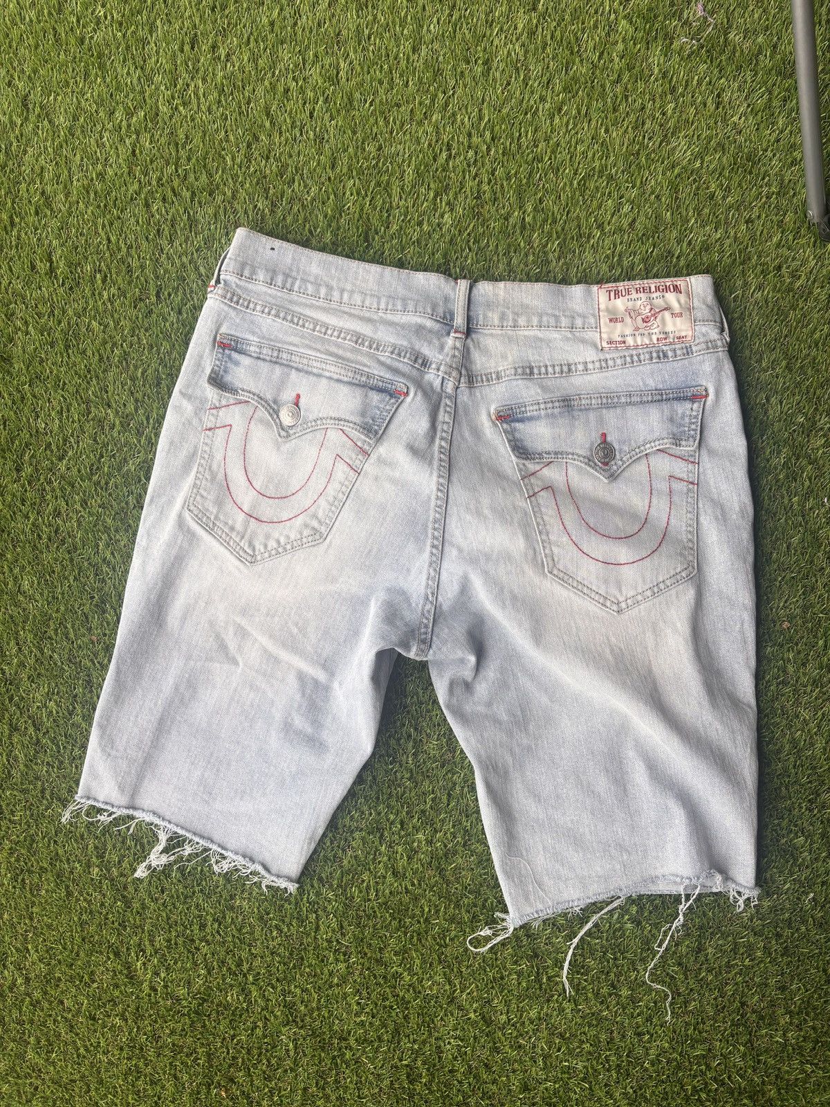 True Religion True Religion Blue Denim Jean Shorts Size US 36 / EU 52 - 4 Thumbnail