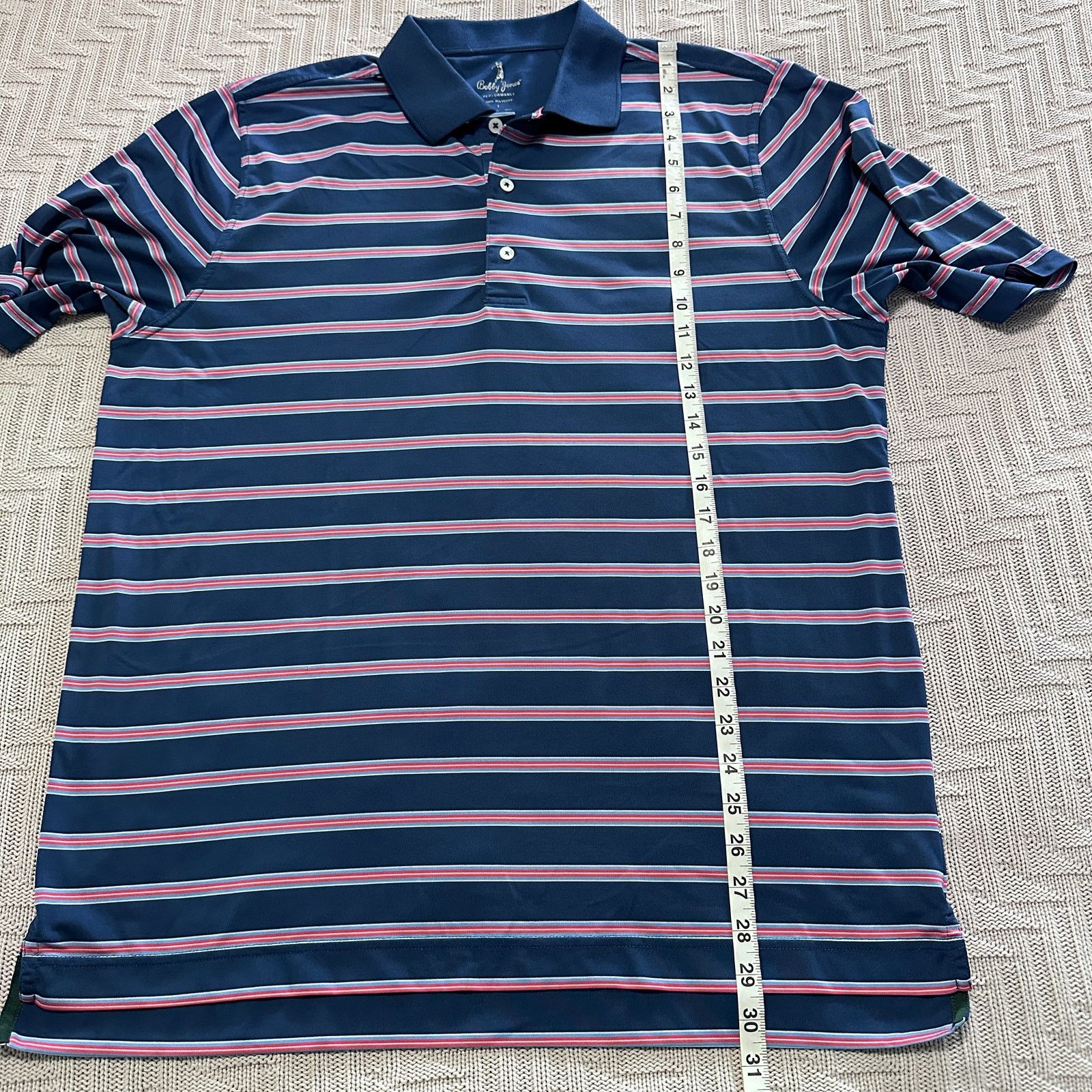 Bobby Jones Bobby Jones navy striped polo Size US L / EU 52-54 / 3 - 6 Thumbnail