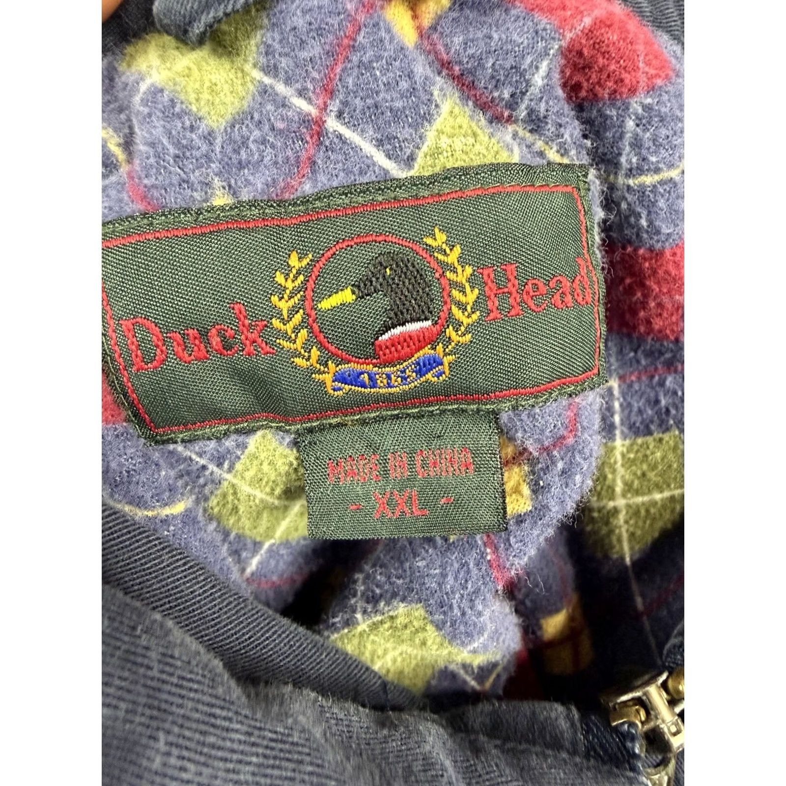 Vintage VINTAGE Duck Head Jacket Navy Blue Full Zip Lined 90s Mens 2XL Casual Workwear Size US XXL / EU 58 / 5 - 7 Thumbnail