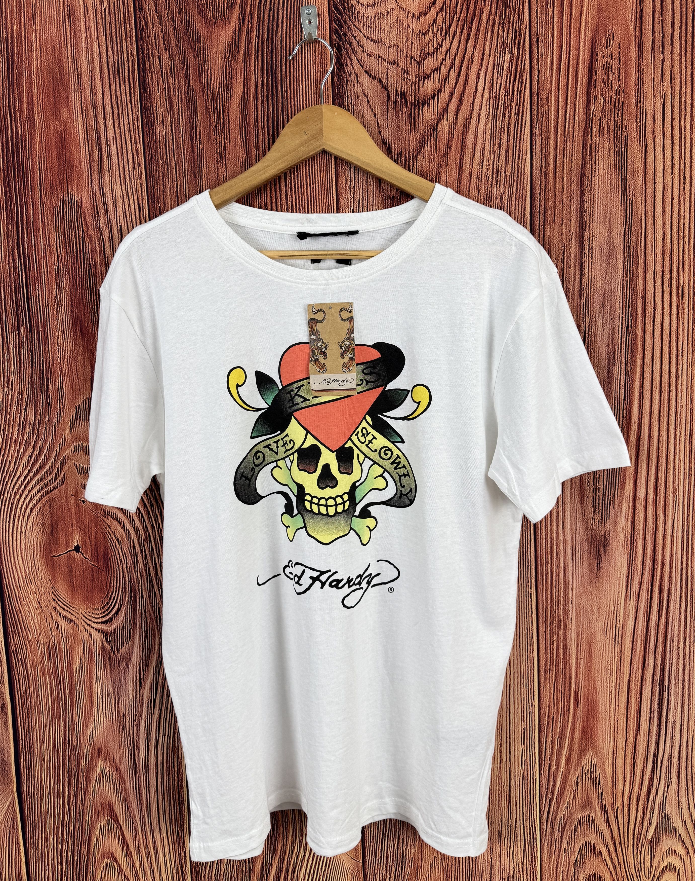 Christian Audigier NWT Ed Hardy By Christian Audigier Love Kills Slowly T Shirt Size US L / EU 52-54 / 3 - 1 Thumbnail