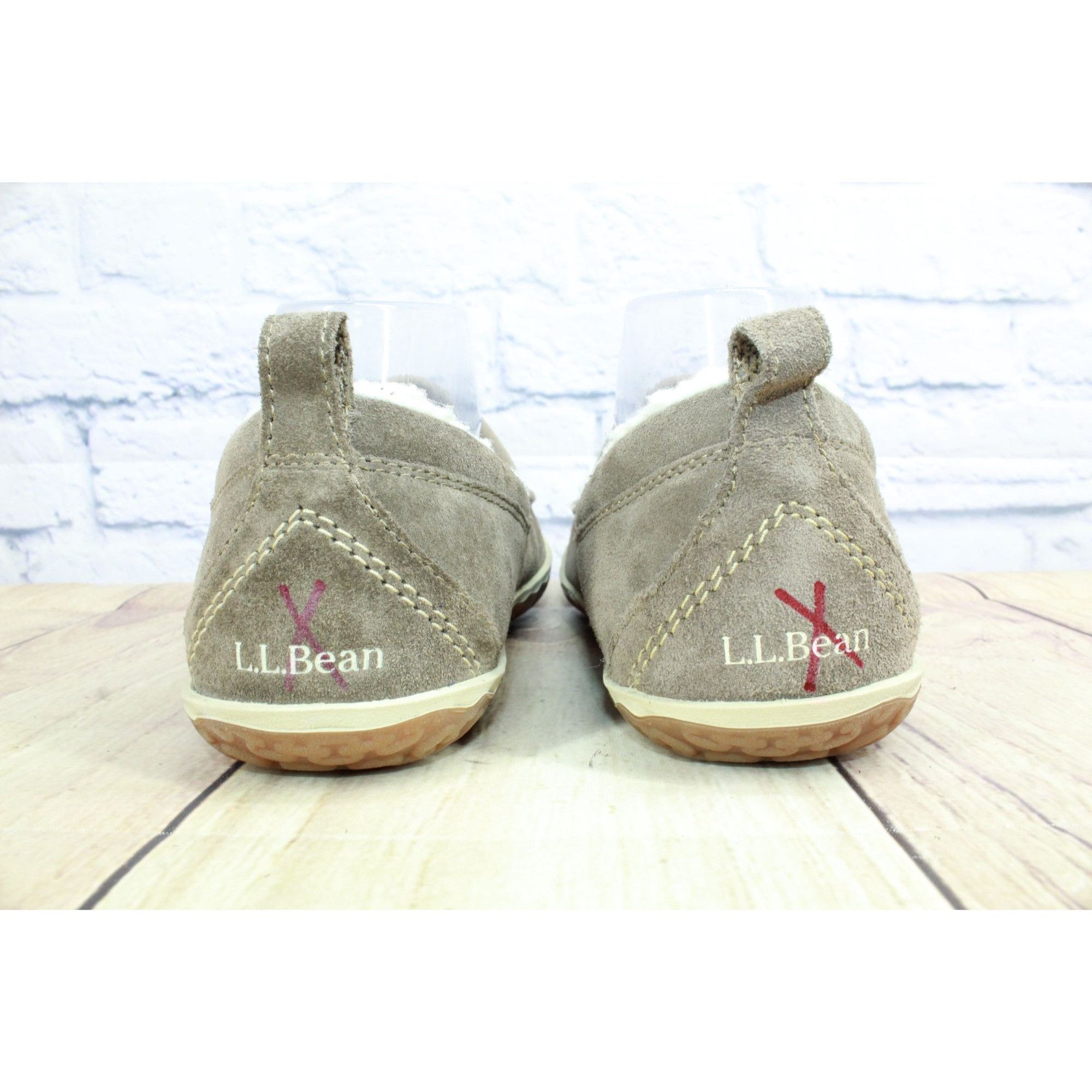 L.L. Bean LL Bean Dark Cement Fleece Lined Mountain Moccasins Size US 8 / IT 38 - 9 Thumbnail