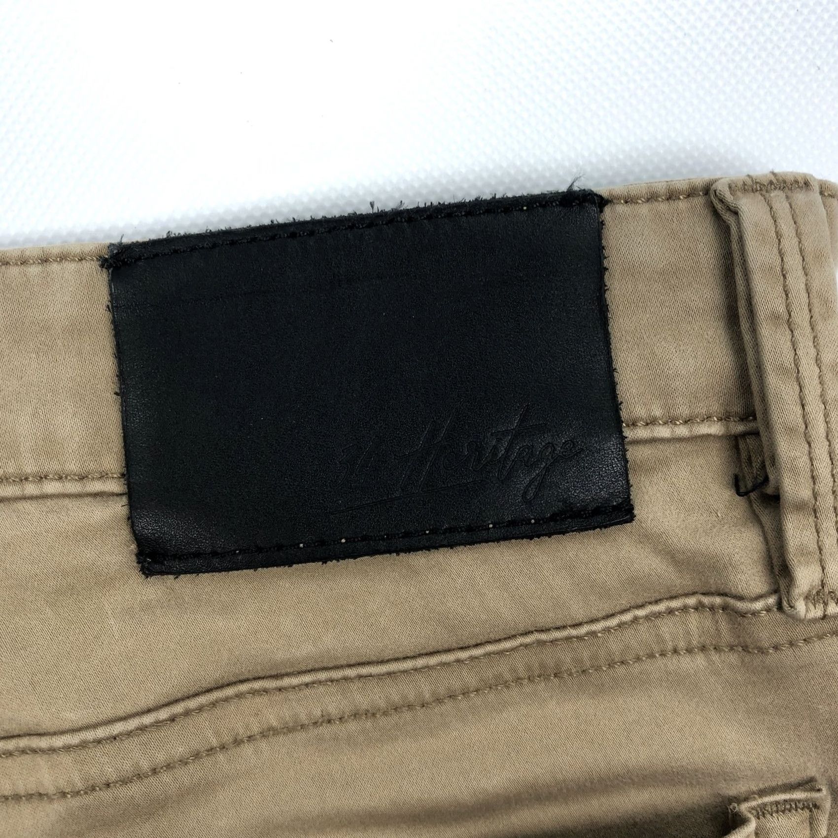Vintage 34 Heritage Slim Fit Chino Pants 34x34 Khaki Cotton Blend Stretch 5-Pocket Men’s Size US 34 / EU 50 - 4 Thumbnail