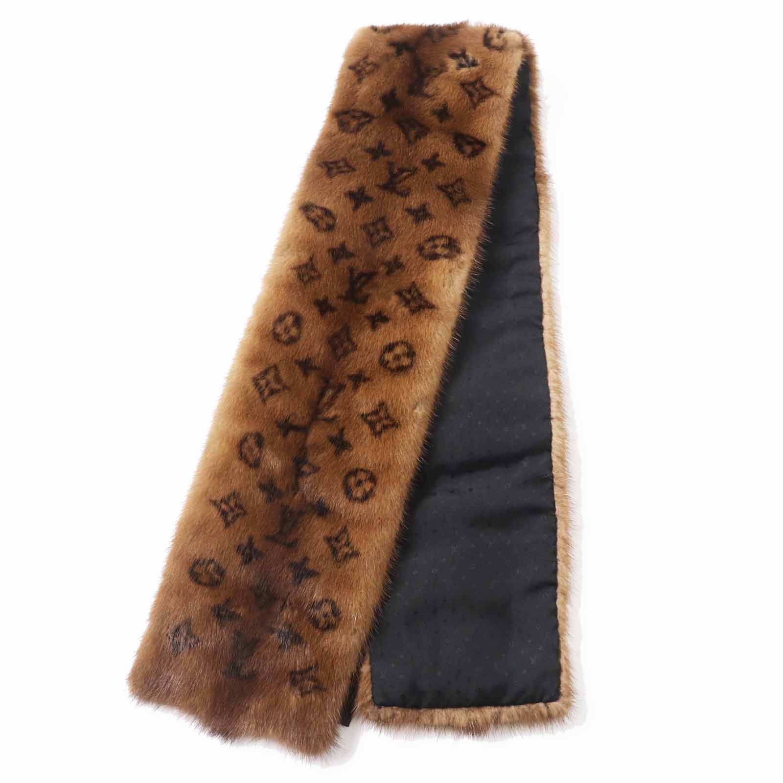 Louis Vuitton Louis Vuitton Louis Vuitton Escharpe Vizon Mink Scarf Natural Material Scarf M78744 Size ONE SIZE - 1 Thumbnail