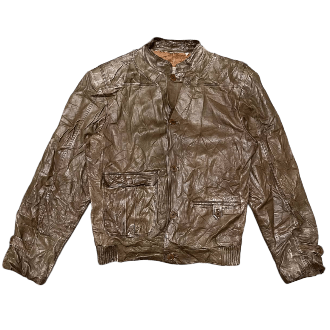 image of Vintage Valentino Pelle Lamb Skin Leather Jacket, Men's (Size Small)