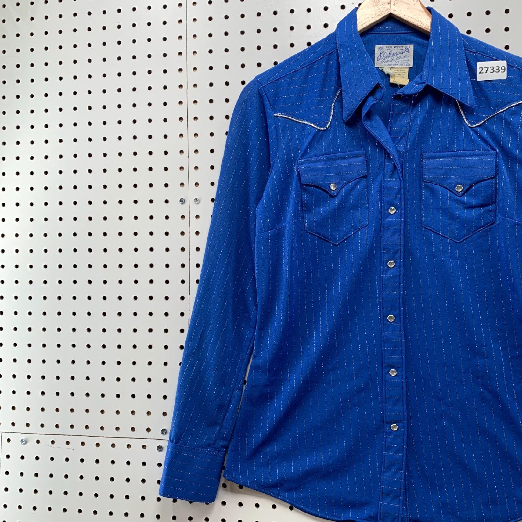 Rockmount Ranch Wear VINTAGE Rockmount Ranchwear Blue Striped Long Sleeve Button-Up Pocket Shirt Small Cowboy Western Unisex Size US S / EU 44-46 / 1 - 3 Thumbnail