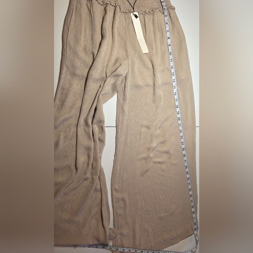 Anthropologie Anthropologie Mustard Seed NWT Wide Leg Pants Smocked Waist Size 27" / US 4 / IT 40 - 10 Thumbnail