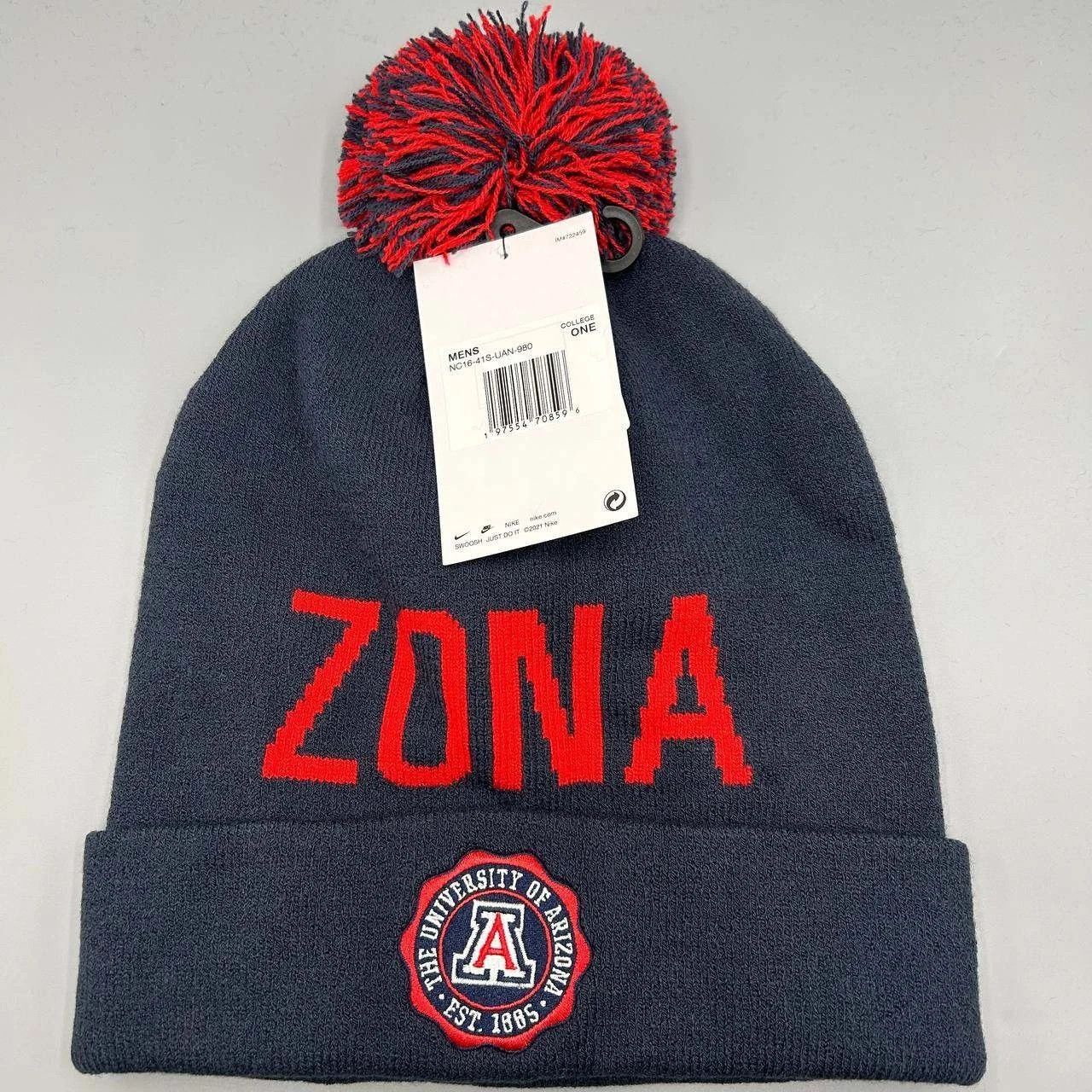 Nike Arizona Wildcats x Nike Hat Men Cuffed Beanie Pom Pom Cap Size ONE SIZE - 1 Thumbnail