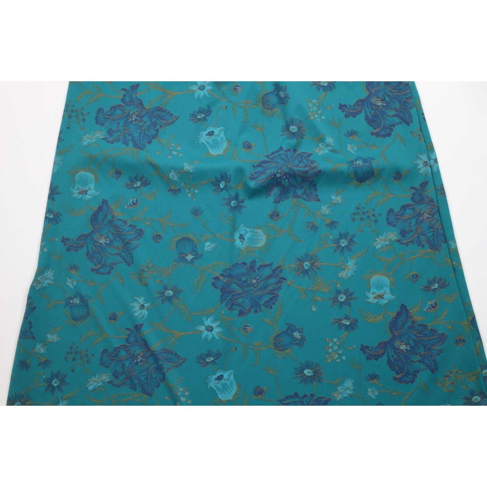 Vintage Vintage 70s Streetwear Metallic Flower Knit Skirt Size 38" / US 16 / IT 52 - 3 Thumbnail