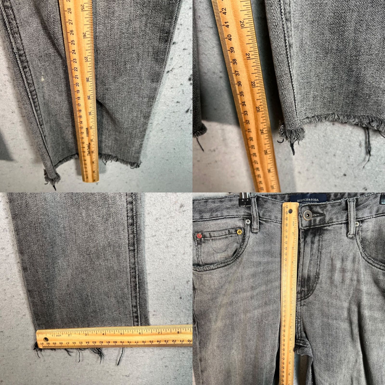 Scotch & Soda Scotch & Soda Jeans Mens Size 33 x 32 Gray Slim Fit Denim Cotton Blend 5-Pocket Rise Mid Vintage No Shirt? Size US 33 - 8 Thumbnail