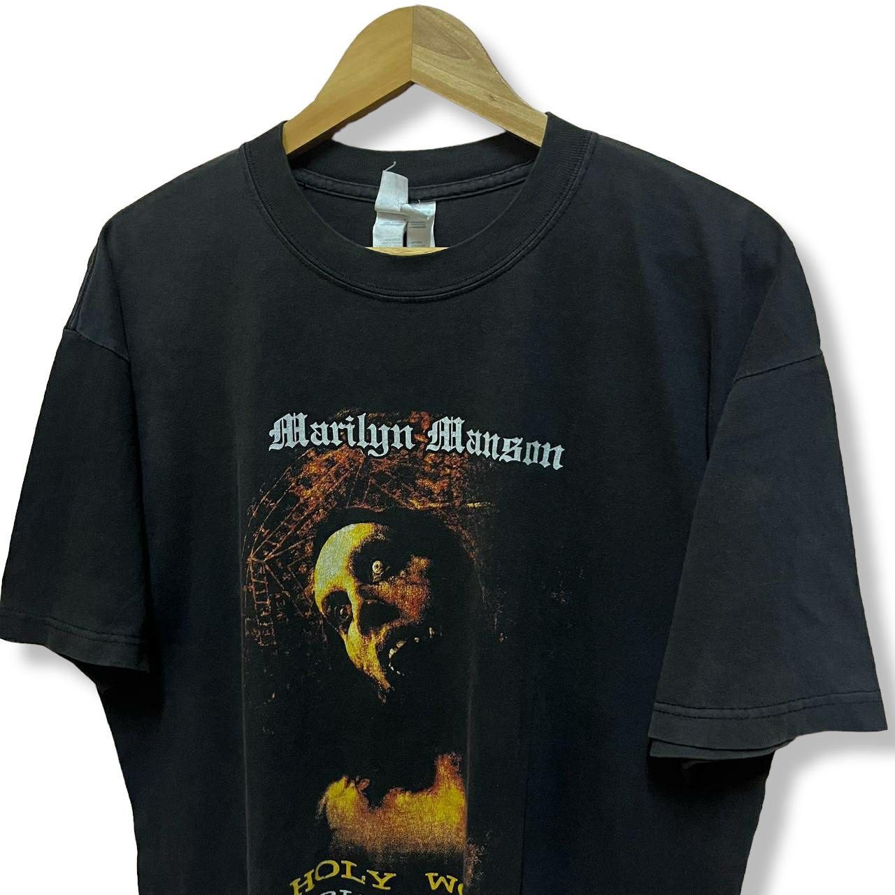 Band Tees × Marilyn Manson × Vintage Vintage Marilyn Manson Holy Wood World Tour T Shirt Size US L / EU 52-54 / 3 - 3 Thumbnail