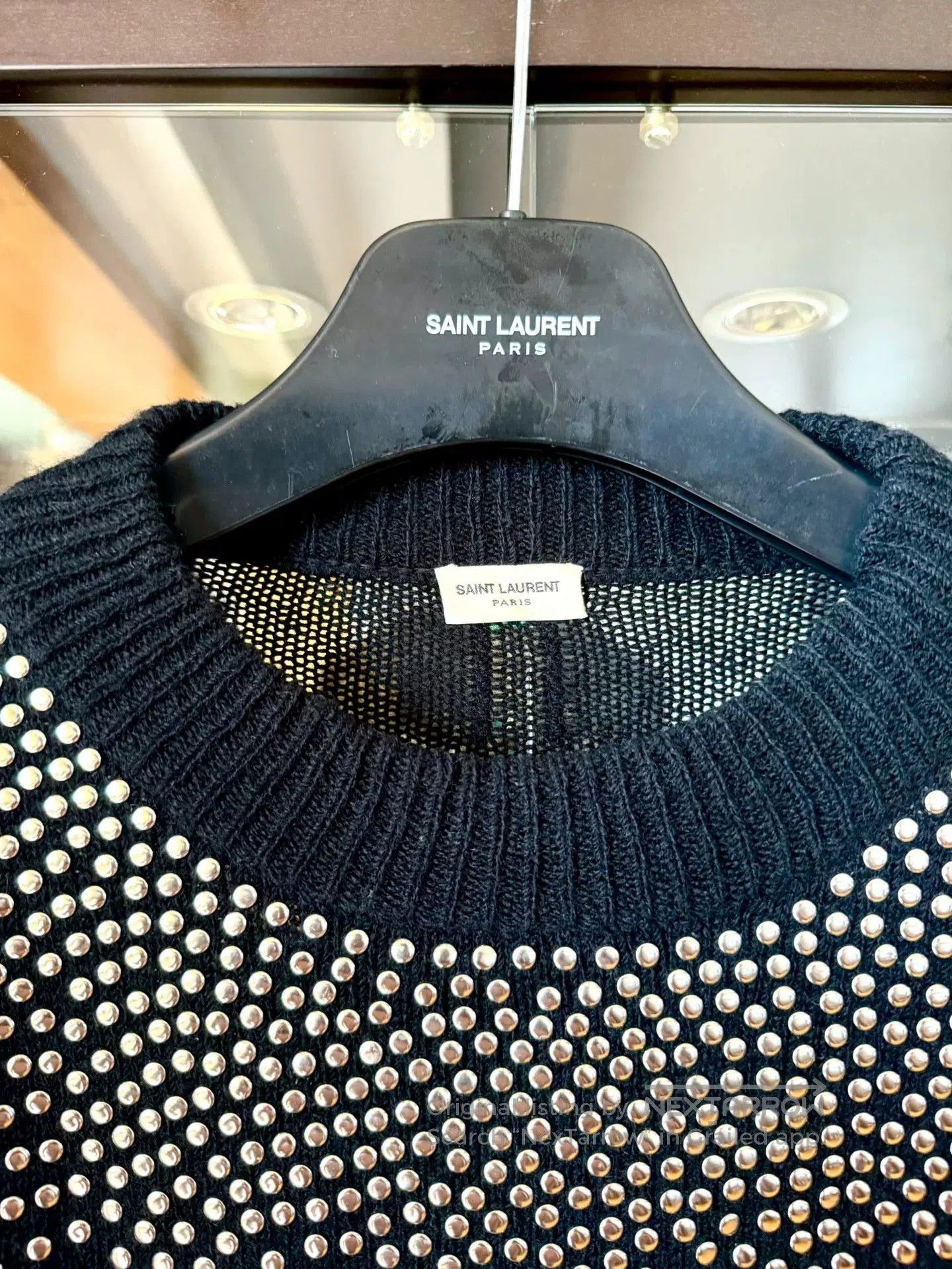 Saint Laurent Paris saint laurent black studded wool sweater. Size US M / EU 48-50 / 2 - 3 Thumbnail