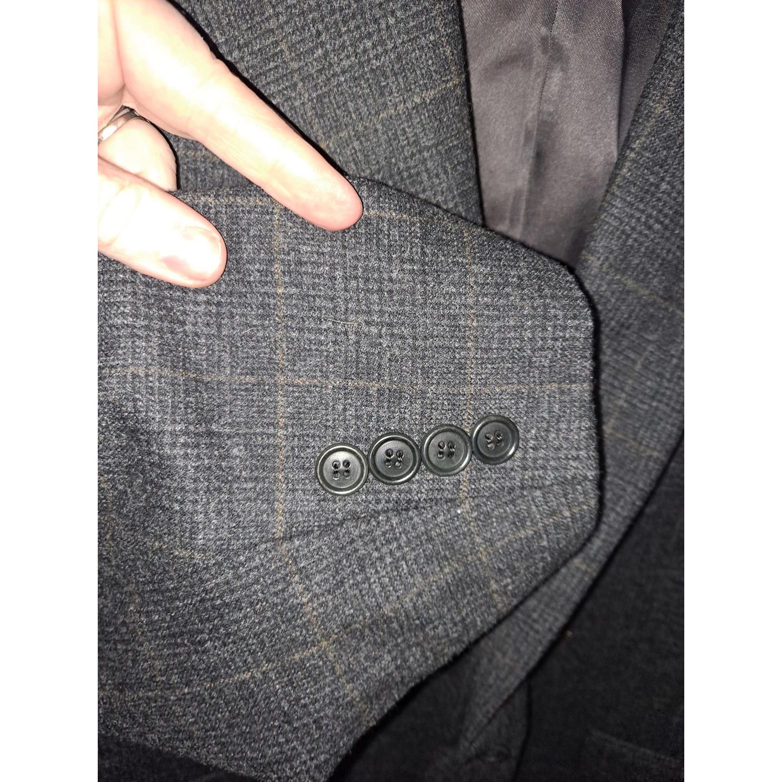 Brooks Brothers Brooks Brothers Made in Italy Gray Plaid Blazer Size 46R Size 46R - 8 Thumbnail