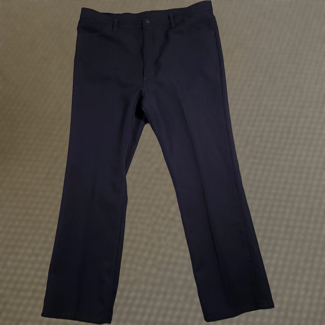 Wrangler VINTAGE Wrangler Pants Polyester Dress Slacks Mens 42X32 Navy Blue Straight Leg Shirt Jeans Pants Dress Pants Mens 42X32 Navy Blue Straight Leg Size US 41 - 1 Thumbnail