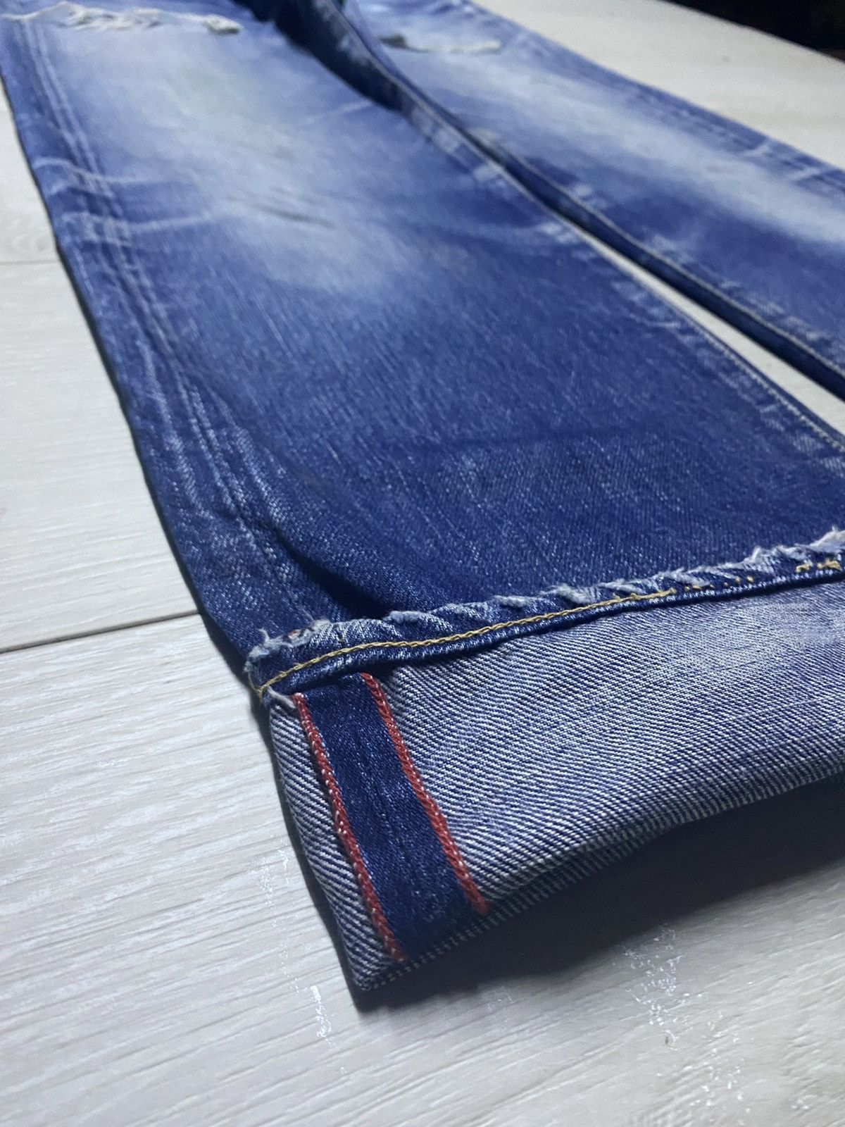 Japanese Brand Vintage Japanese Iron Hr Market Selvedge Crazy Distressed Size US 28 / EU 44 - 18 Thumbnail