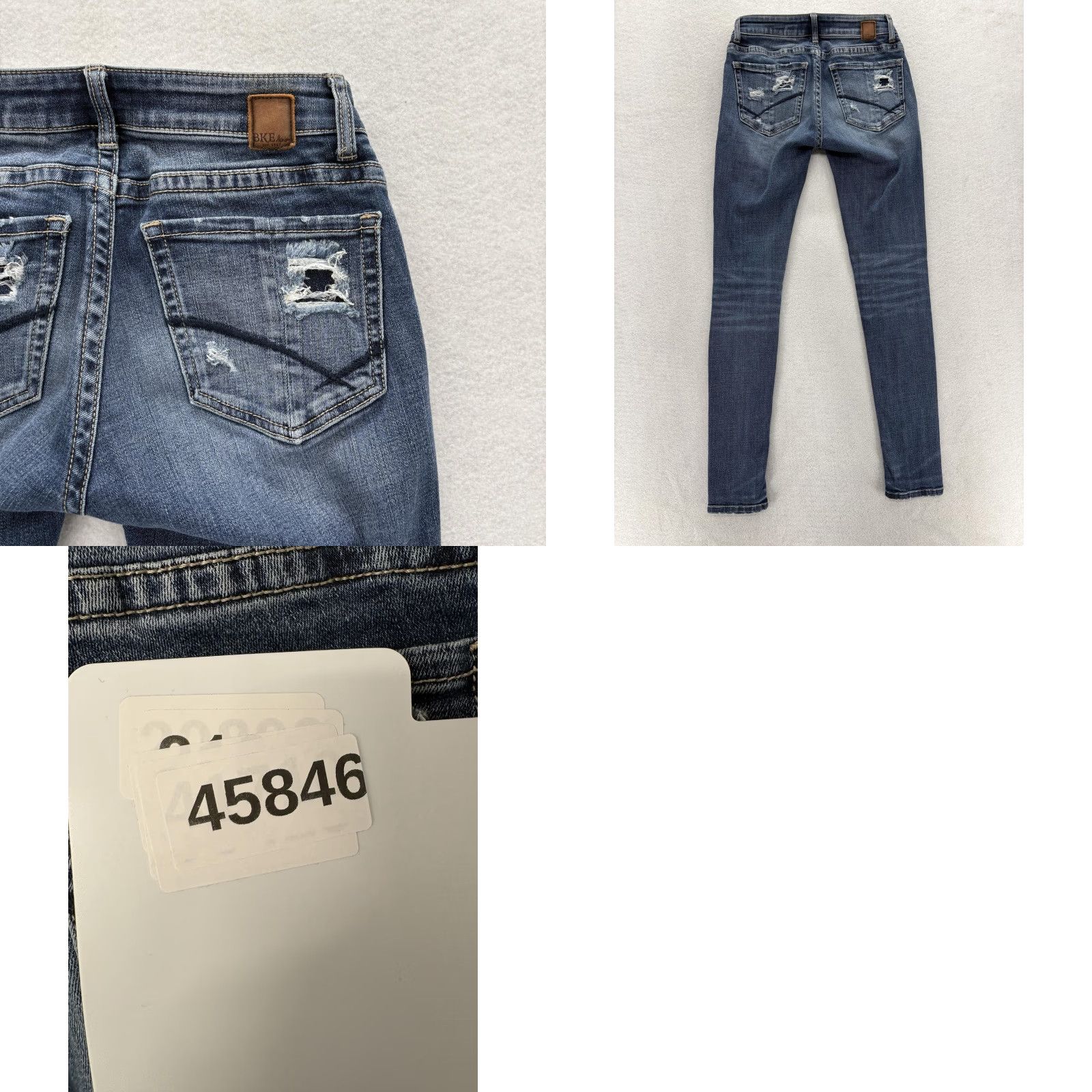 Vintage VINTAGE Buckle BKE Denim Stella Skinny Jeans Womens 25R Blue Distressed Stretch Grunge Size 42" / US 20 - 9 Thumbnail