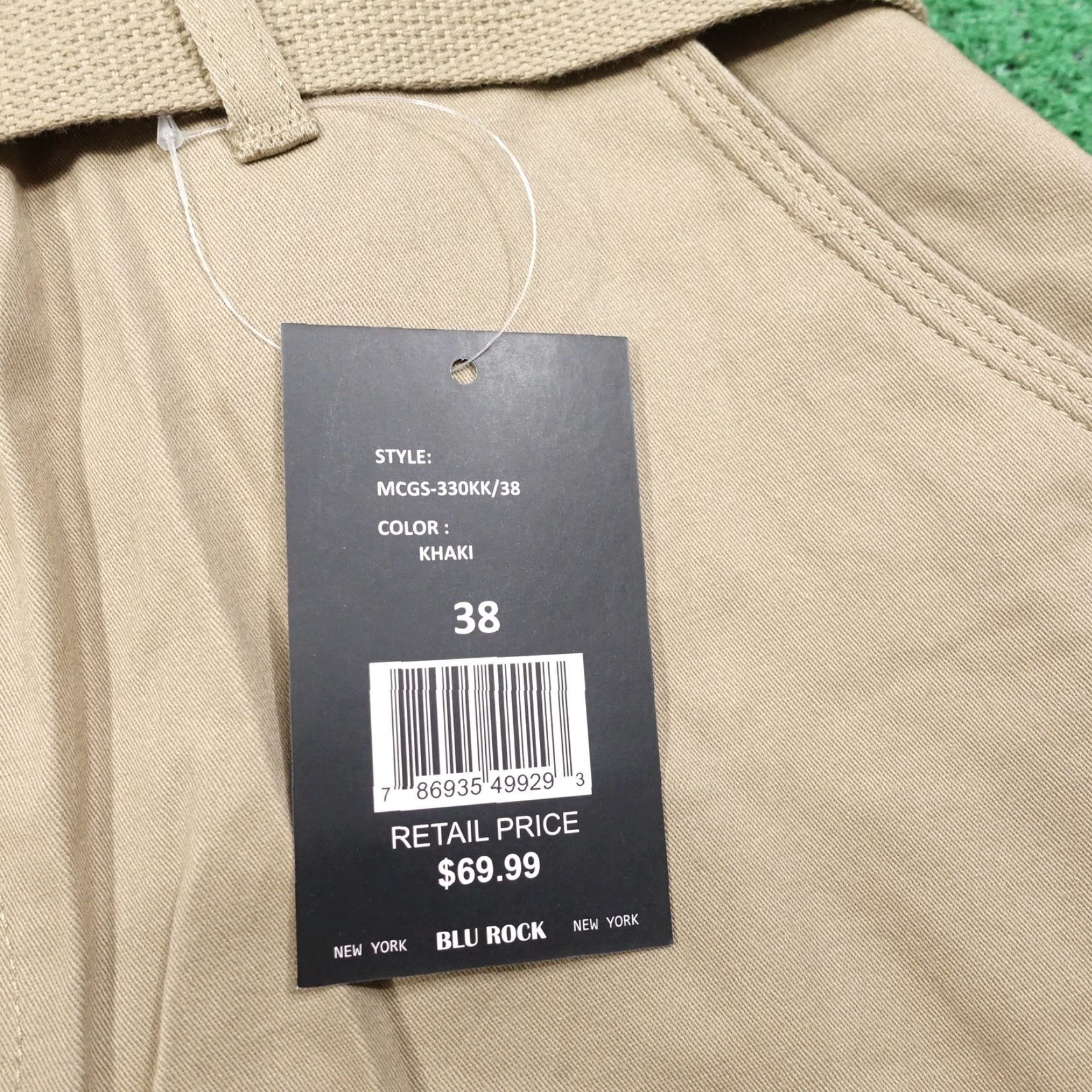 Vintage VINTAGE Blu Rock Cargo Shorts Men Size 38 Beige Cotton Casual Flat Front Belt Inseam 11.5" Size US 38 / EU 54 - 4 Thumbnail