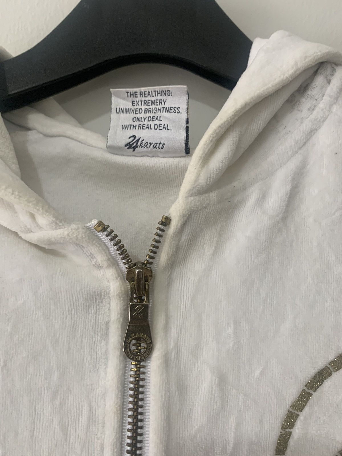 14th Addiction 24 Karats velvet zipper hoodie Size US L / EU 52-54 / 3 - 4 Thumbnail
