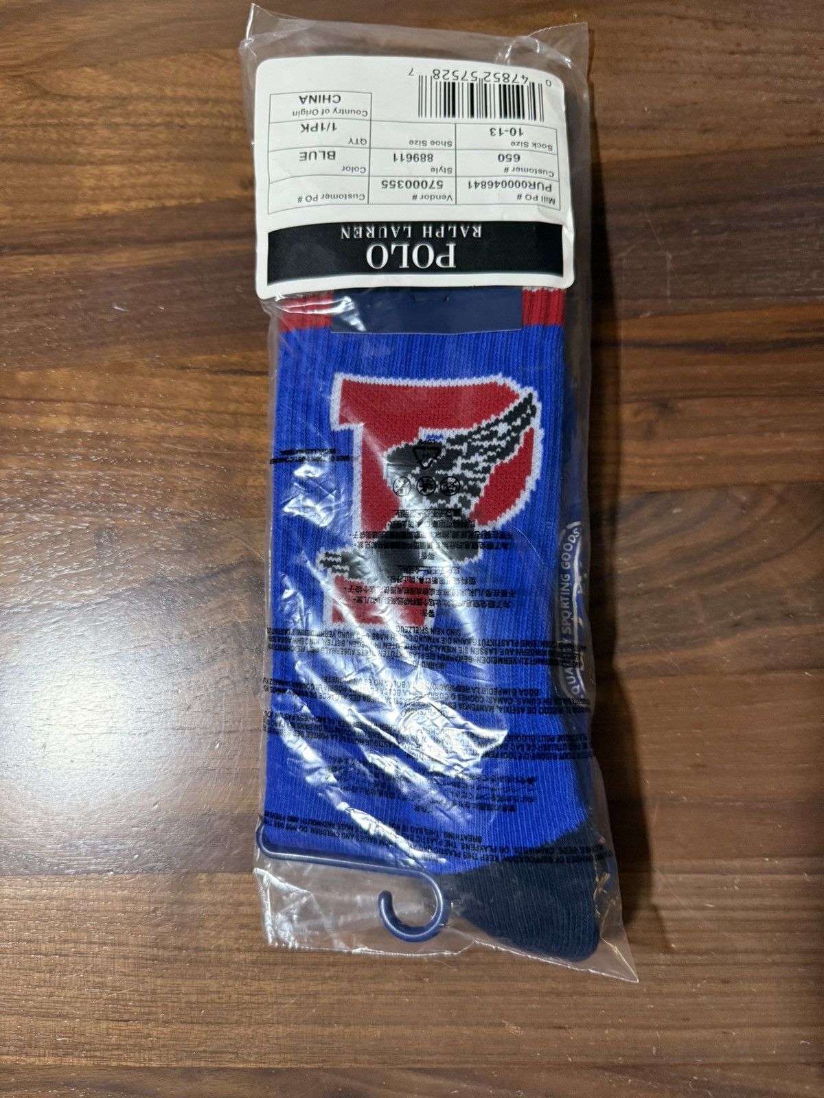 Polo Ralph Lauren Polo Ralph Lauren RL P-Wing Cotton-Blend Crew Socks Blue Size ONE SIZE - 2 Thumbnail