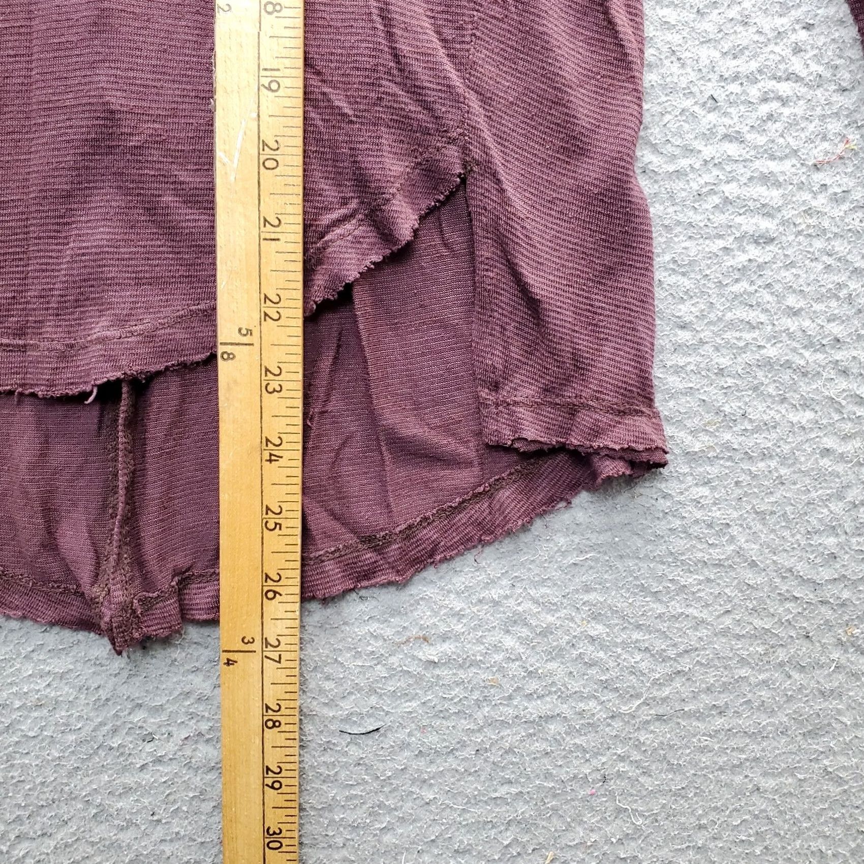 Free People Free People Tunic Top Womens XS Purple Long Sleeve V-Neck Pullover High-Low Hem Shirt Size XS / US 0-2 / IT 36-38 - 5 Thumbnail