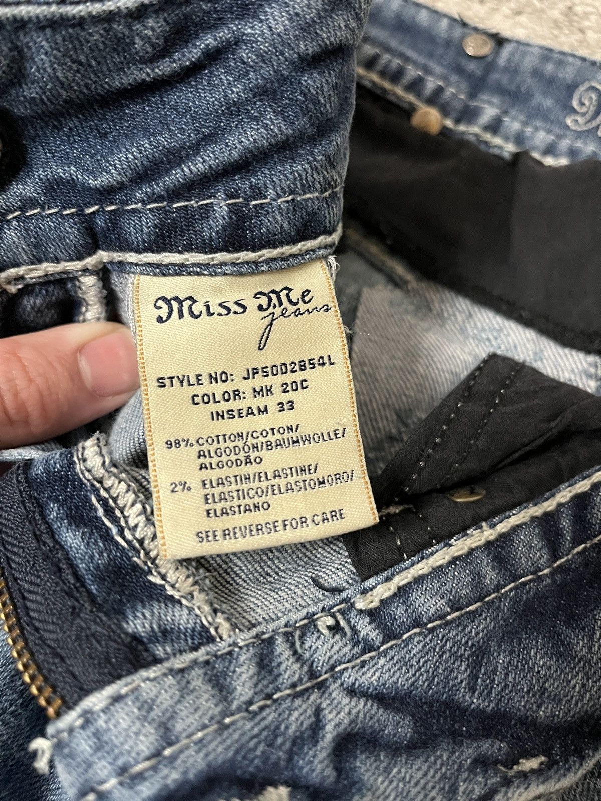 Miss Me × Vintage japan y2k style miss me bootcut denim jeans Size 33" - 5 Thumbnail