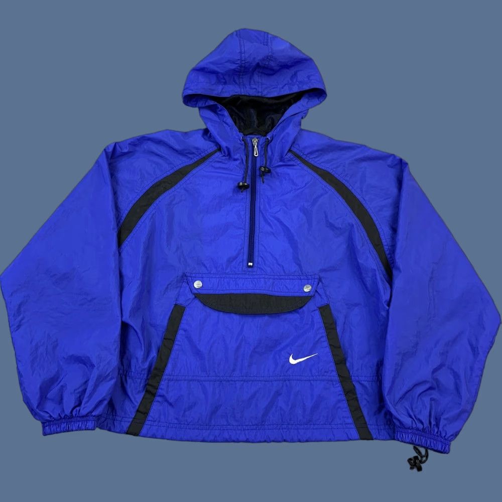 Nike VINTAGE Nike Anorak Jacket Women's Small 1/2 Zip Lightweight Windbreaker 90s Size M / US 6-8 / IT 42-44 - 1 Thumbnail