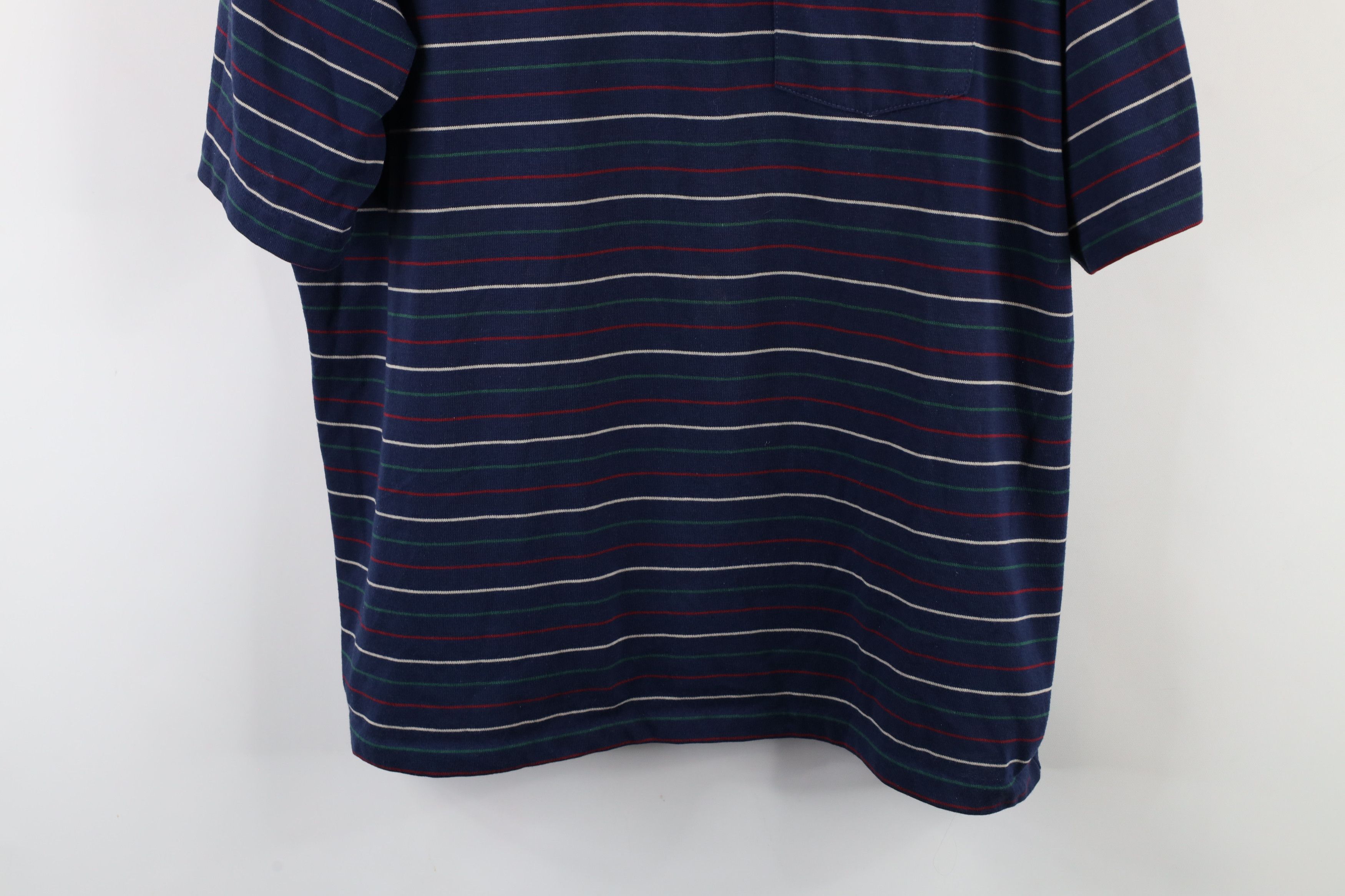 Vintage Vintage 90s Streetwear Pinstriped Knit Polo Shirt USA Size US XXL / EU 58 / 5 - 3 Thumbnail