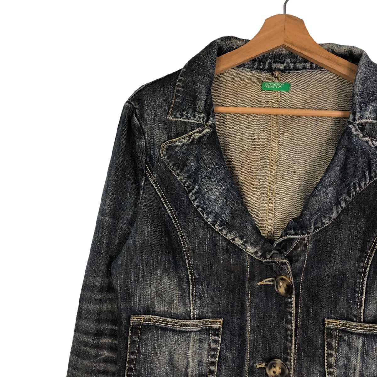 Japanese Brand 🔥CROPPED BIKER DENIM JACKET UCOB ISSEY MIYAKE Size M / US 6-8 / IT 42-44 - 7 Thumbnail