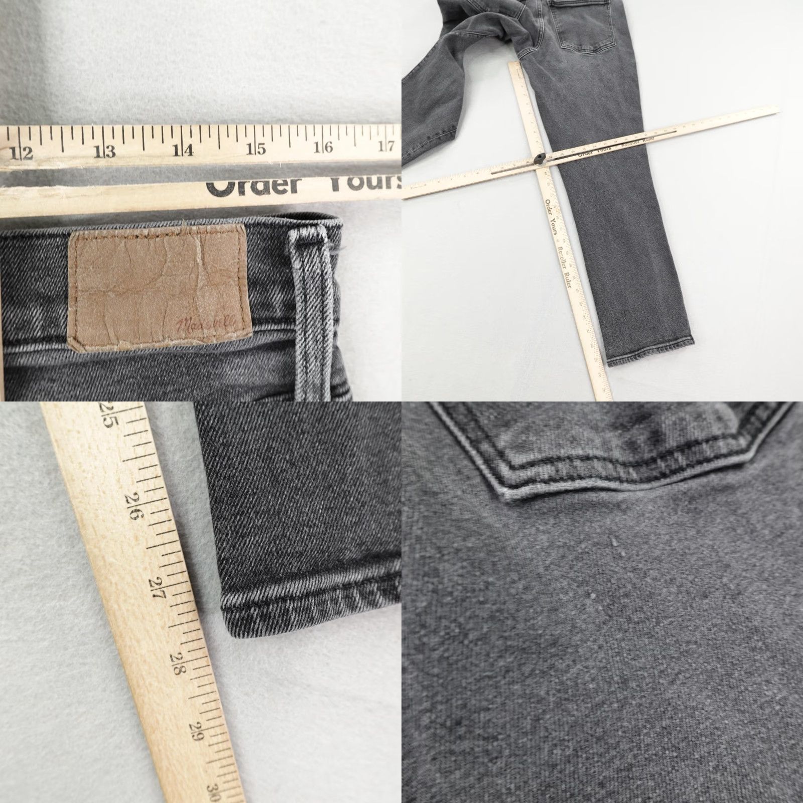 Madewell VINTAGE Madewell Jeans Womens 30 Gray High Rise Straight Fit Stretch Denim Casual Retro Size 30" / US 8 / IT 44 - 8 Thumbnail
