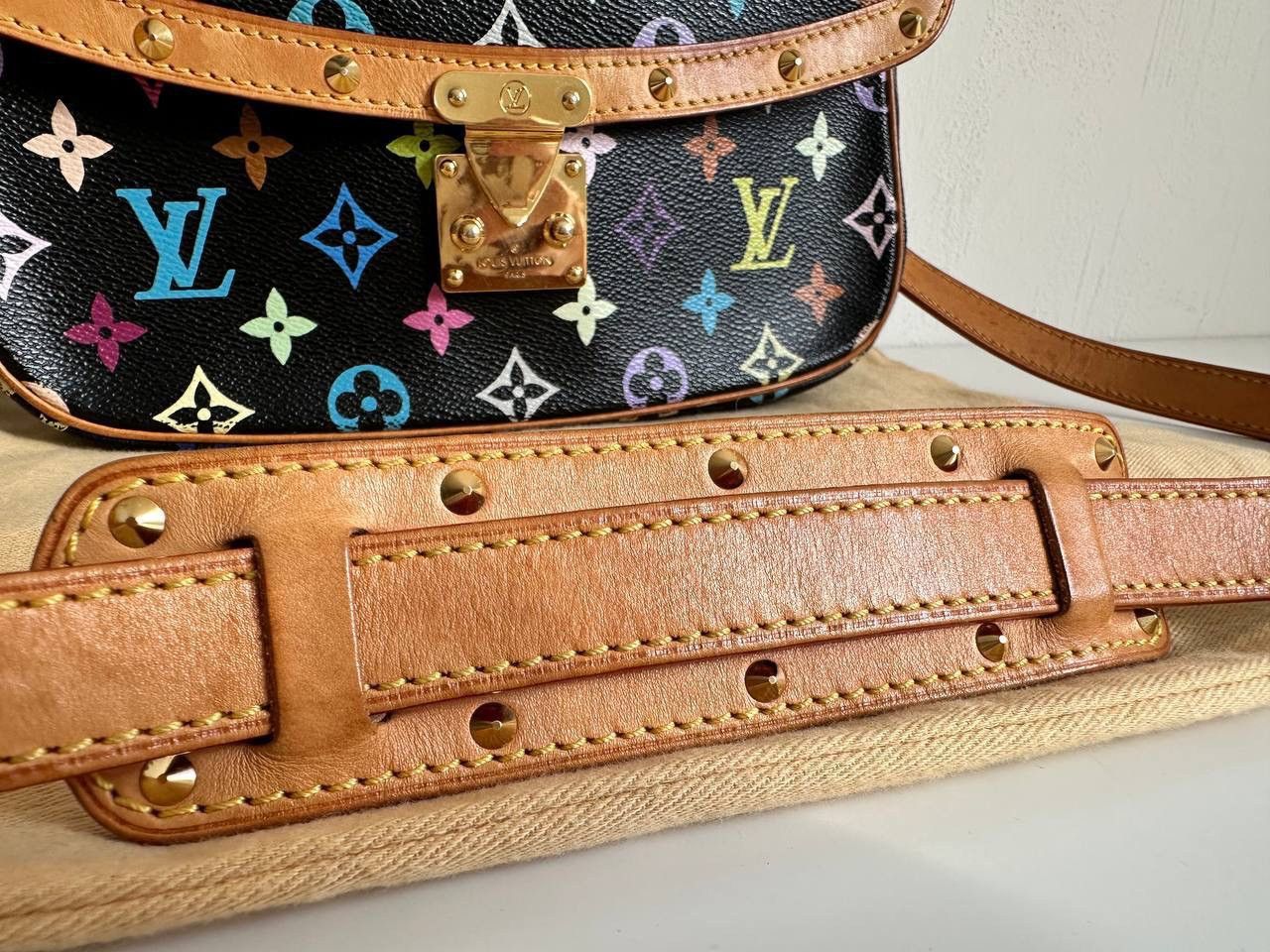 Louis Vuitton Louis Vuitton Sologne Bag Crossbody Monogram Gold Auth! Size ONE SIZE - 3 Thumbnail
