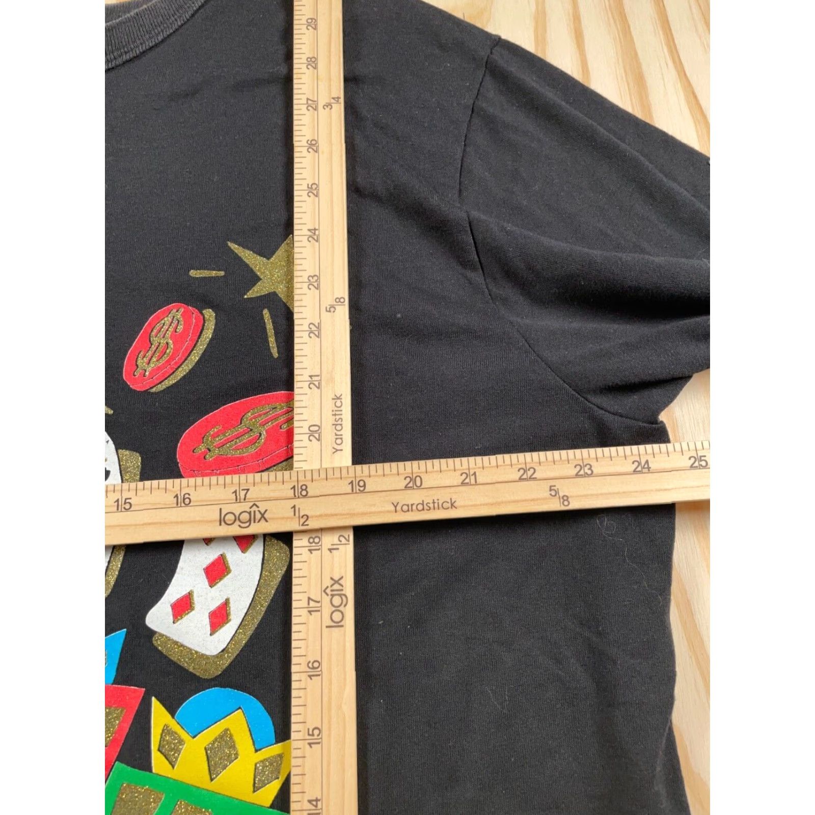 Vintage Vintage 90s VTG Dobie Casino Print Long Sleeve T-Shirt Women's 1X Black Single Stitch Size XL / US 12-14 / IT 48-50 - 6 Thumbnail