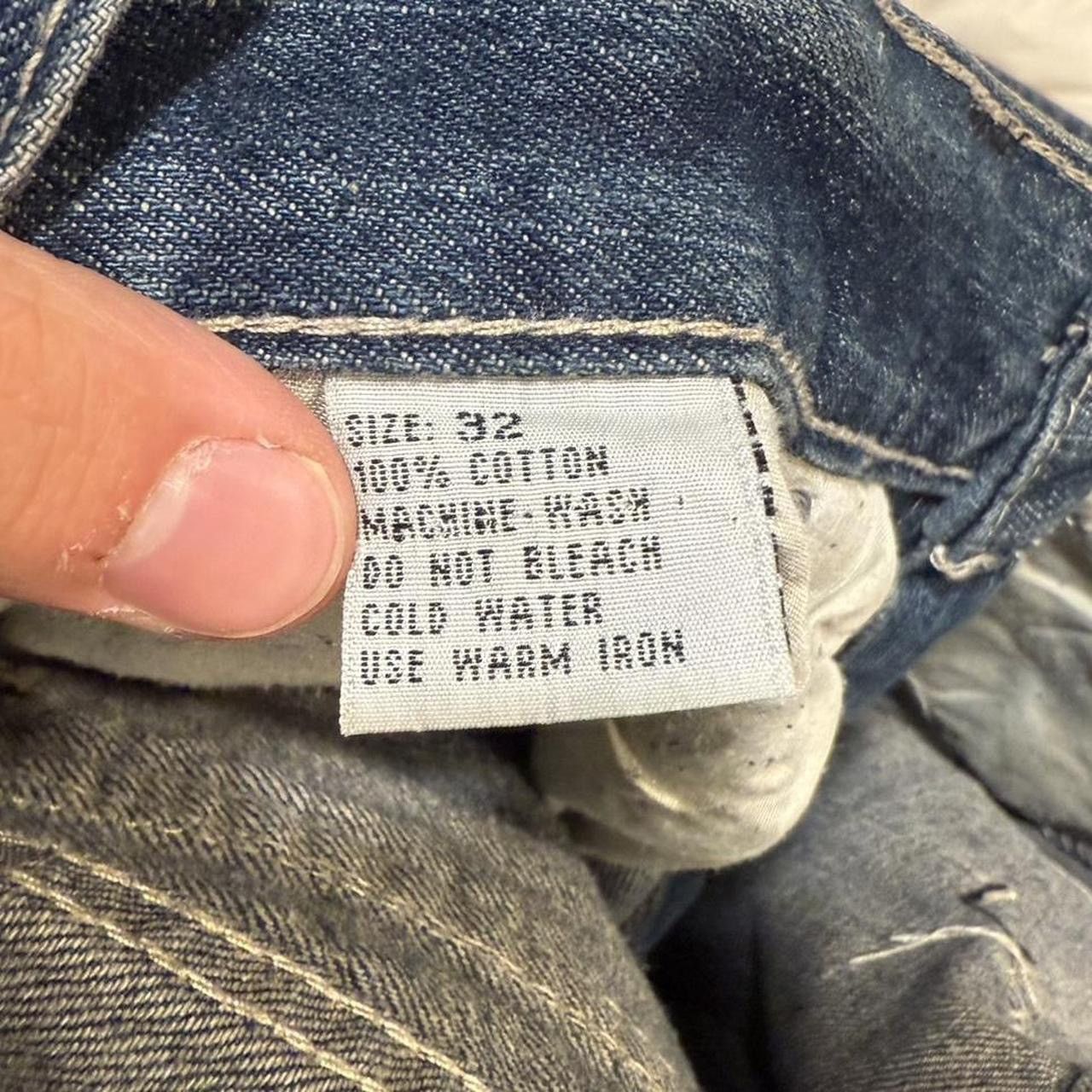 True Religion Y2K Relic Embroidered Flared Faded Wide Leg Jeans Size US 34 / EU 50 - 3 Thumbnail