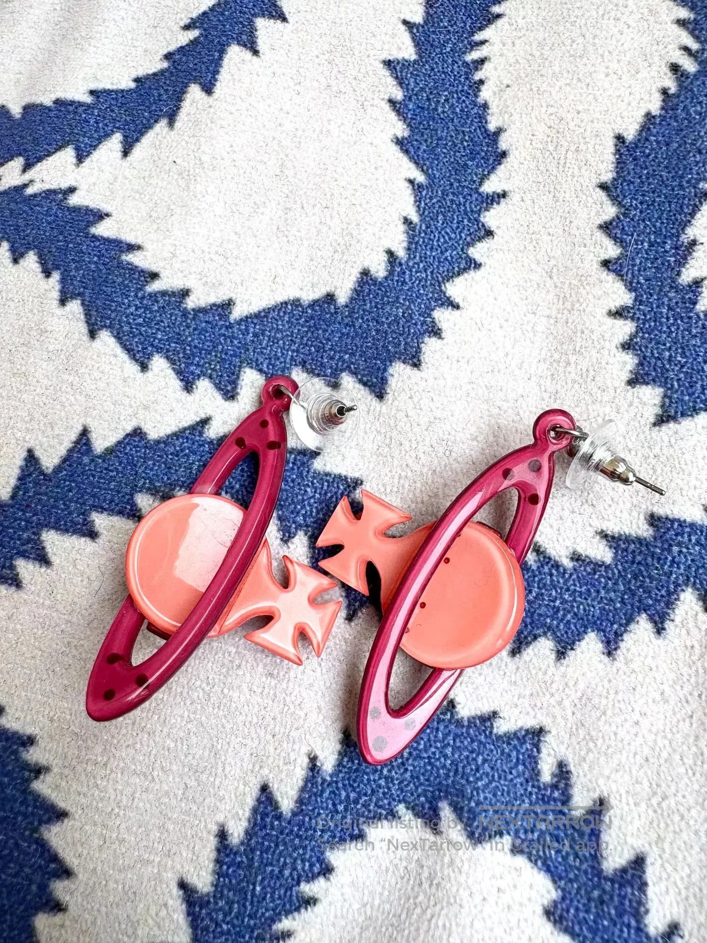 Vivienne Westwood vivienne westwood pink acrylic saturn earrings. Size ONE SIZE - 4 Thumbnail