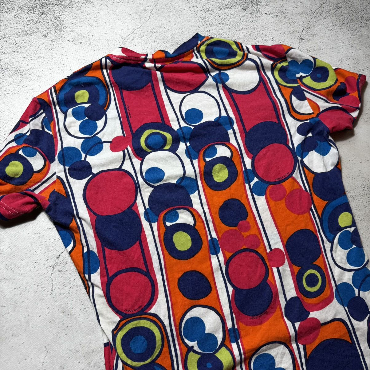 Versace vintage 90s versace t shiet wit abstract print Size XL / US 12-14 / IT 48-50 - 16 Thumbnail