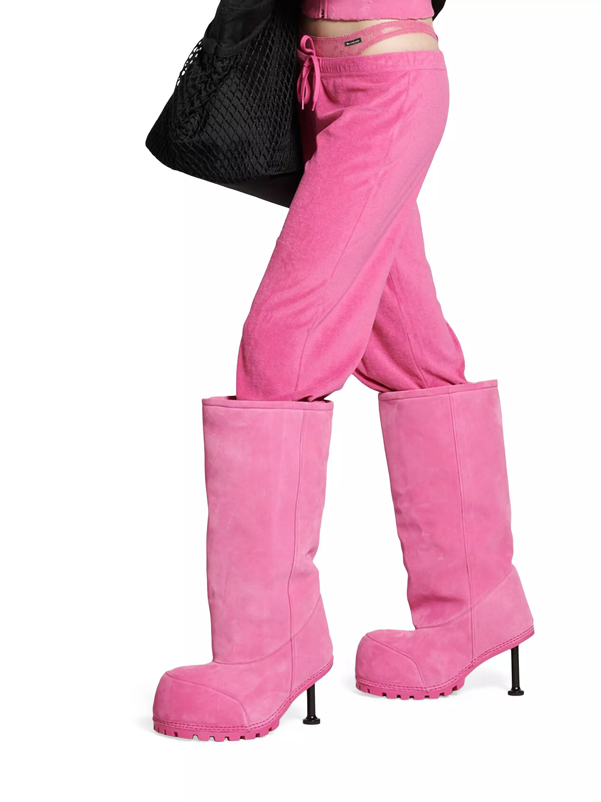 Balenciaga o1bcso1str0525 Low Waist Tracksuit Trouser in Pink Size 26" / US 2 / IT 38 - 3 Thumbnail