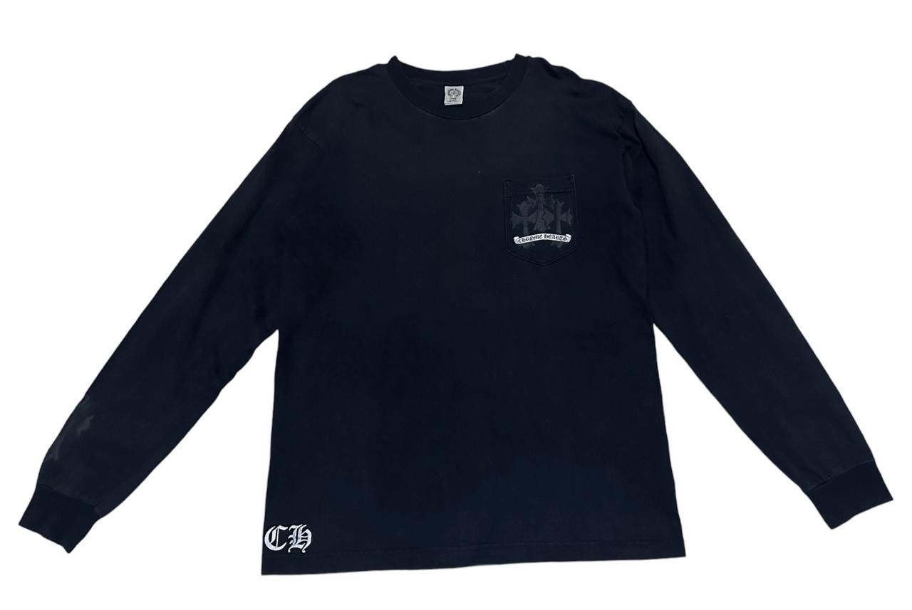 トップス VINTAGE CHROME HEARTS long sleeve shirt Chrome Hearts × Vintage Vintage Chrome Hearts Longsleeve | Grailed