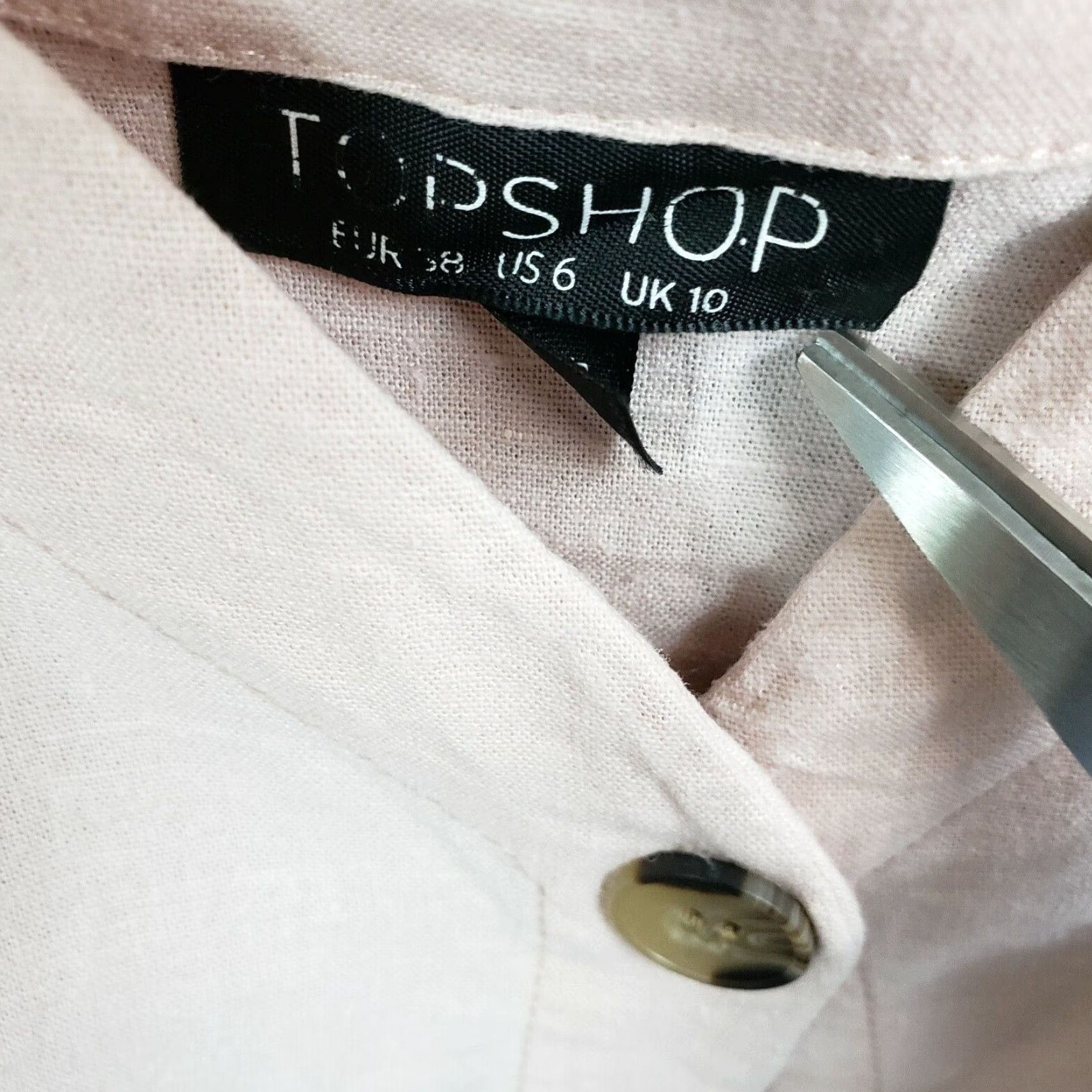 Topshop **Womens Topshop Pink Tunic Size 6 Linen Blend Sleeveless** User: Topshop Womens Tunic Top Size 6 Pink Linen Blend Sleeveless Size M / US 6-8 / IT 42-44 - 4 Thumbnail