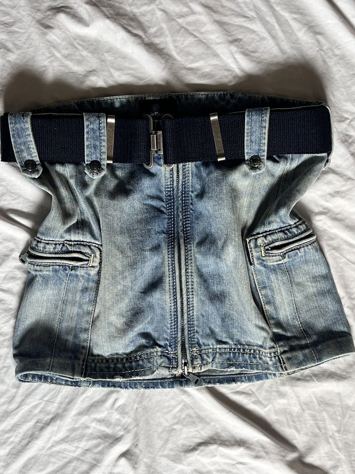 Calvin Klein Y2K CalvinKlein miniskirt!! Size 27" / US 4 / IT 40 - 2 Thumbnail