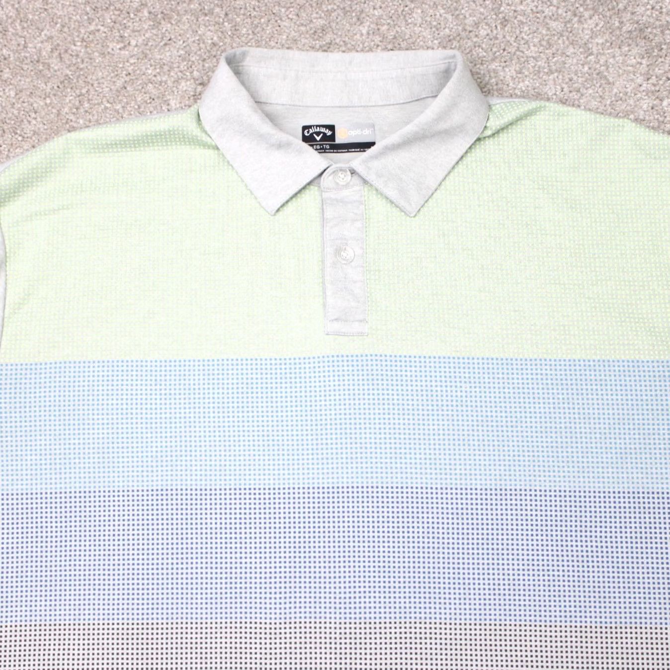 Callaway Callaway Polo Shirt Men XL Gray/Blue Opti-Dri Golf Short Sleeve Poly Stretch Shirt Size US XL / EU 56 / 4 - 4 Thumbnail