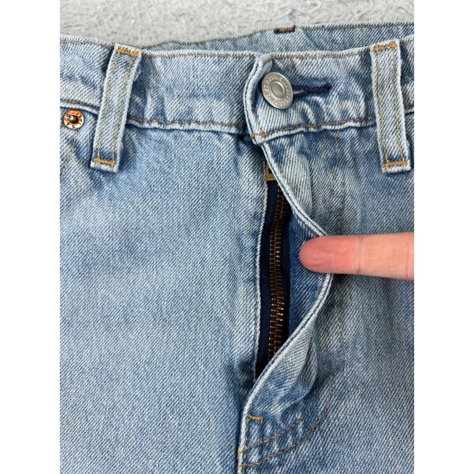 Levi's Levi's 512 Jeans Denim Blue 32x31 Regular 5-Pocket Distressed Stretch Cotton Cotton Vintage No Size US 32 / EU 48 - 5 Thumbnail