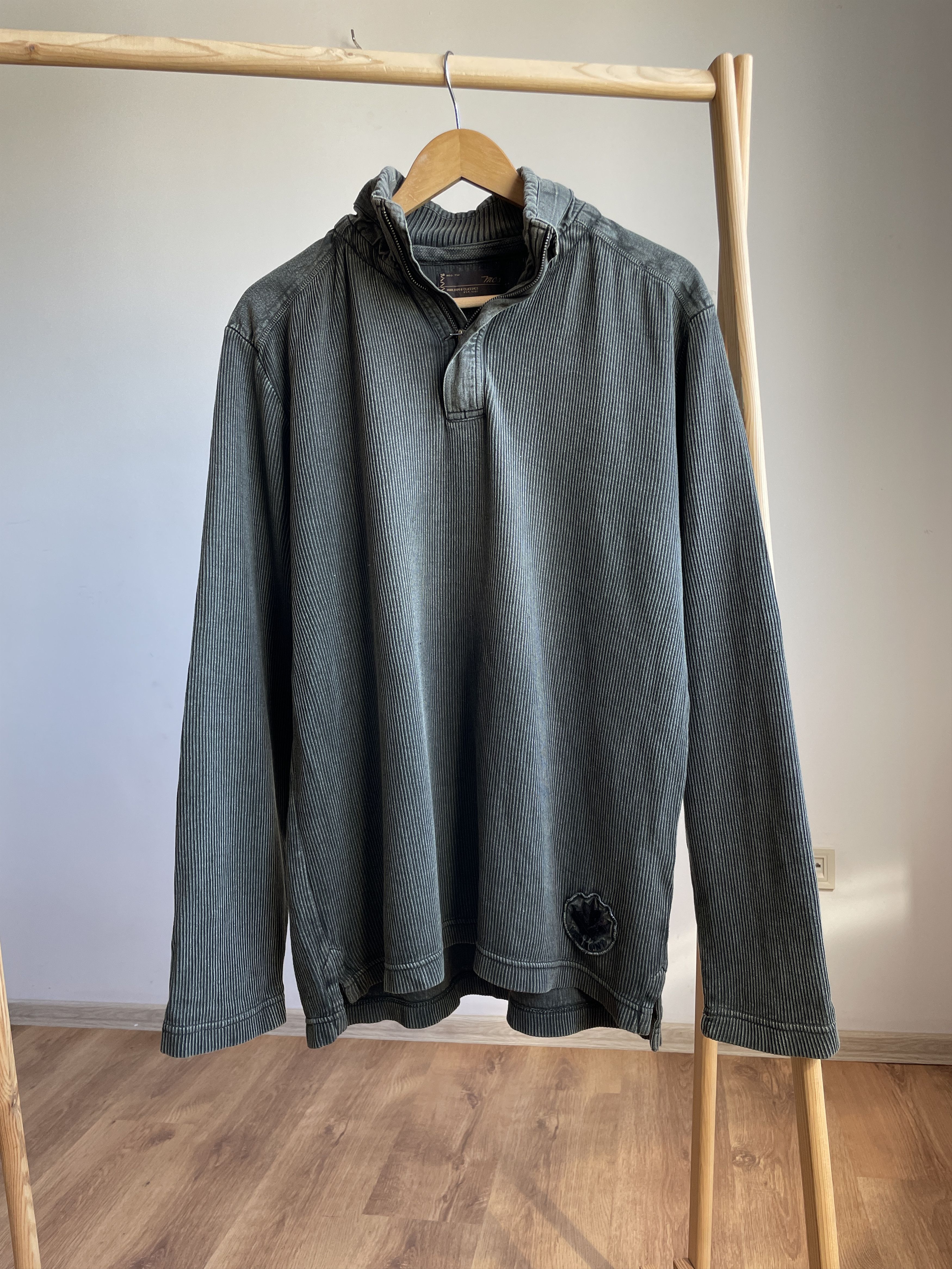 Marlboro Classics Marlboro Classics Rib Knit Garment Dyed 1/4 Zip Sweater Size US XL / EU 56 / 4 - 1 Thumbnail