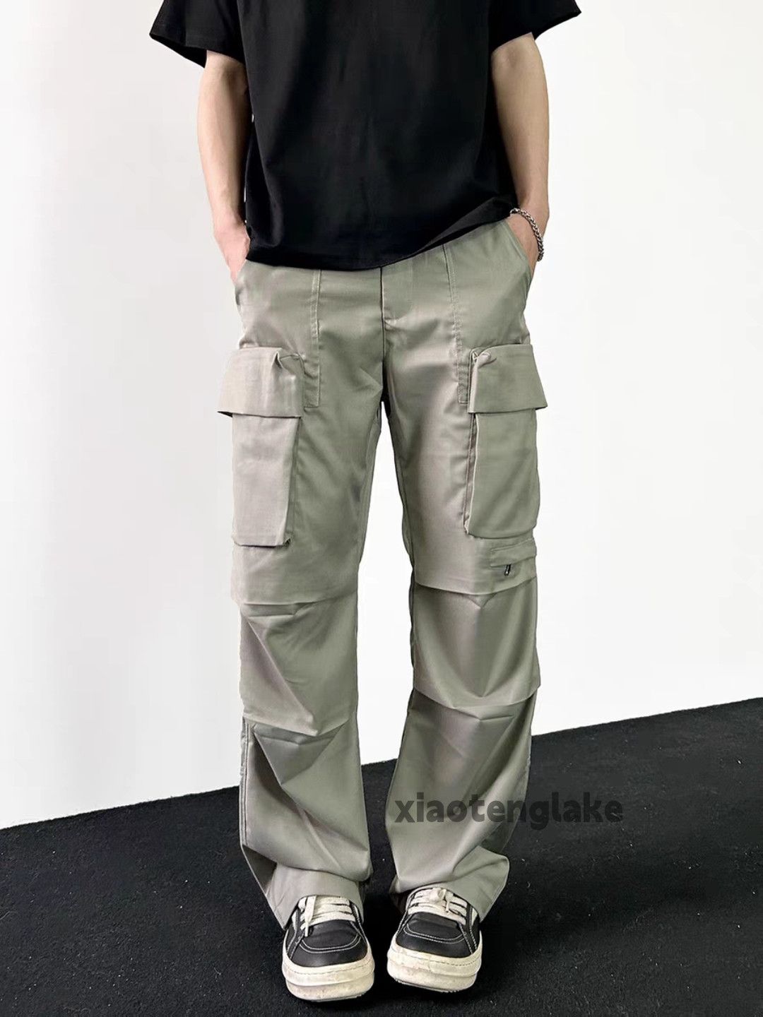 Designer × Japanese Brand × Vintage utility military pleated loose outdoor work cargo pants Size US 32 / EU 48 - 3 Thumbnail