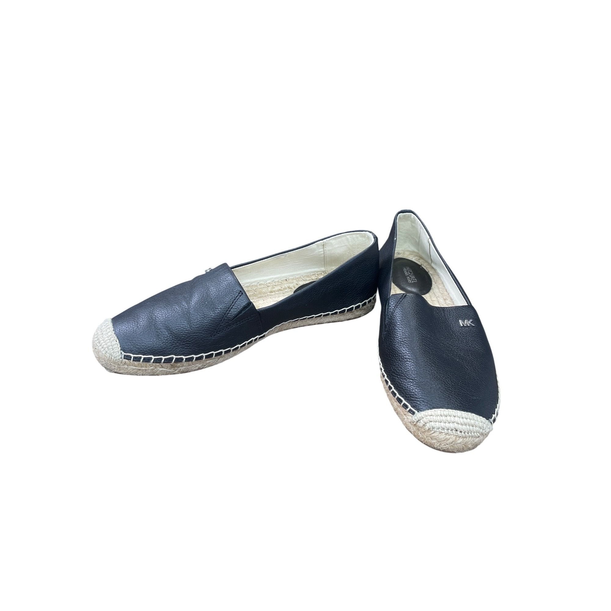 Michael Kors Michael Kors Womens Black Leather Espadrille Flats Size 6M S Size US 6 / IT 36 - 2 Thumbnail