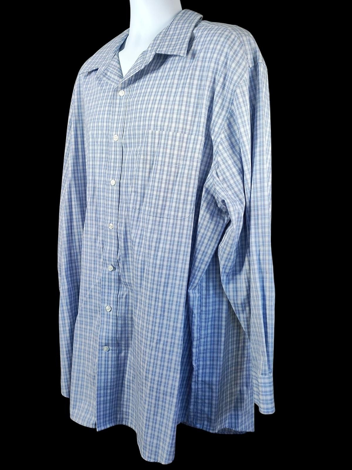 Other GS Men's Casual Long Sleeve Button-Down Shirt Blue Checkered Size US M / EU 48-50 / 2 - 5 Thumbnail