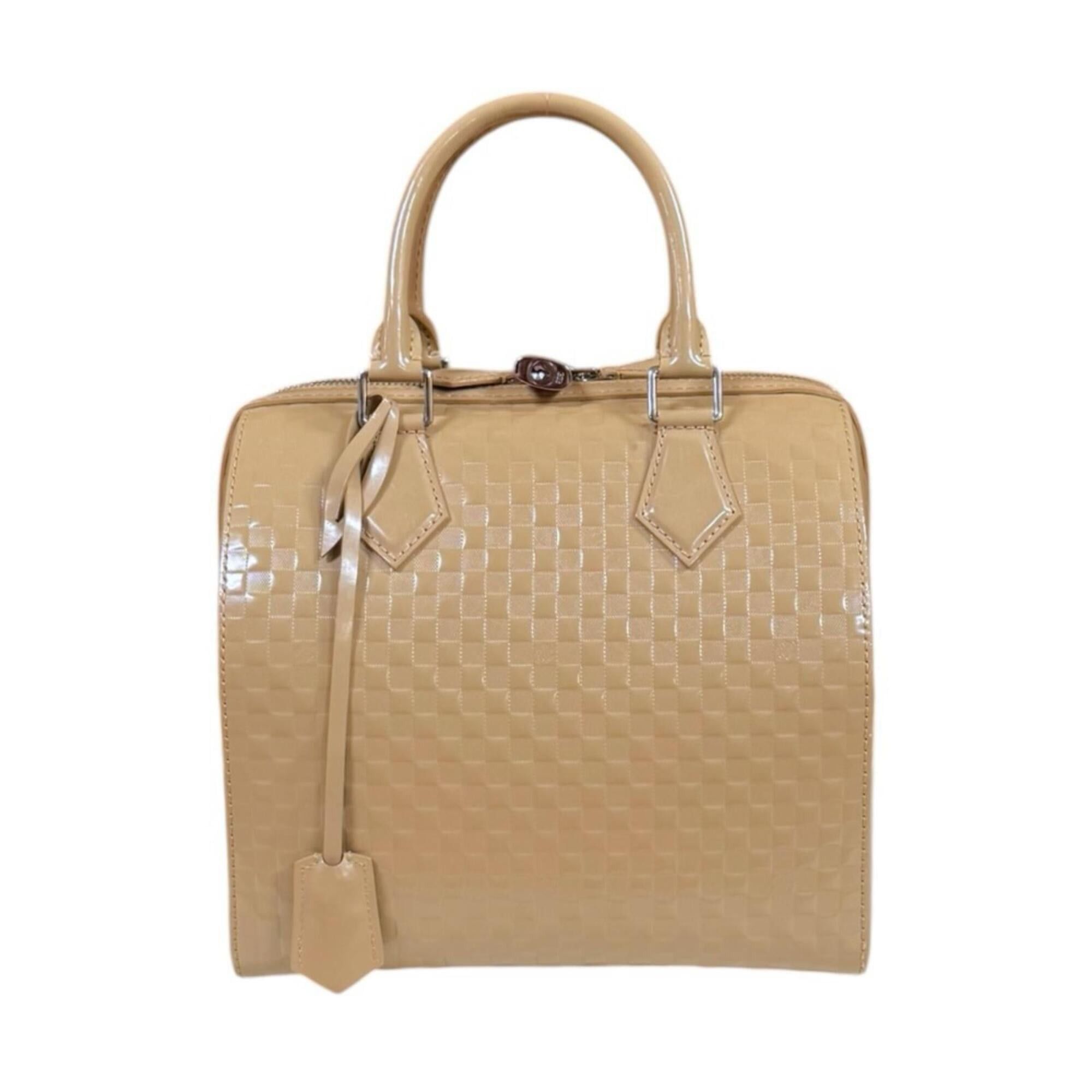 Louis Vuitton Louis Vuitton Speedy Cube MM Damier Facette Handbag, Beige, Women's Size ONE SIZE - 1 Thumbnail