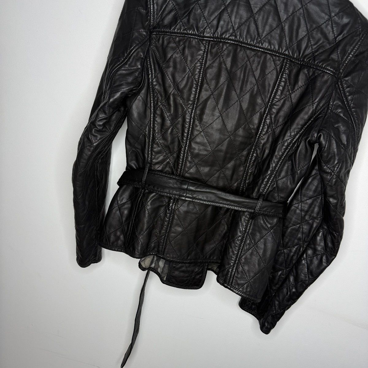 Burberry Burberry Leather Jacket Coat Quilted Belted Double Breasted Size M / US 6-8 / IT 42-44 - 12 Thumbnail