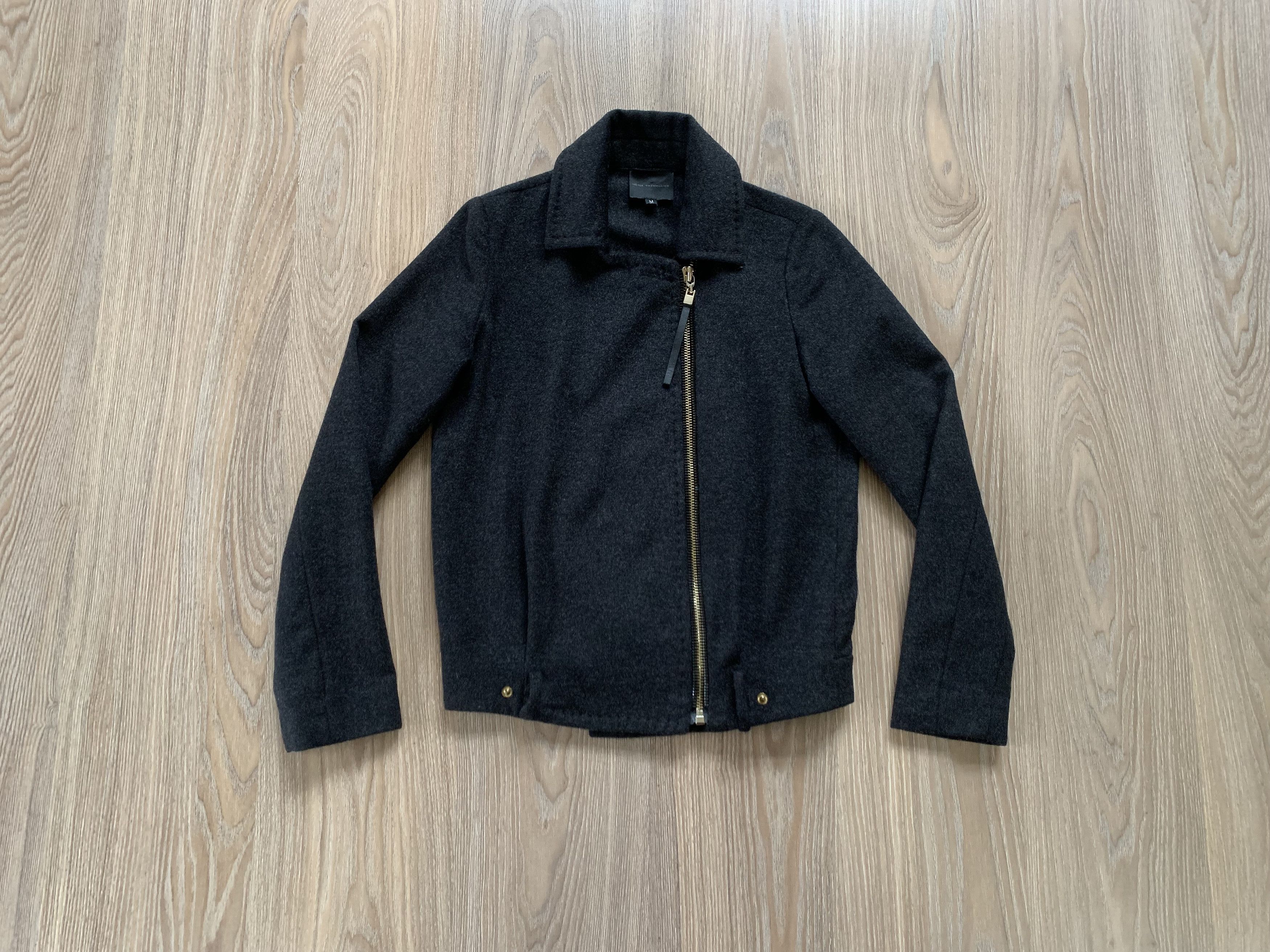 Other Hotel Particulier Lamb Wool Bomber Biker Jacket Size M / US 6-8 / IT 42-44 - 2 Thumbnail