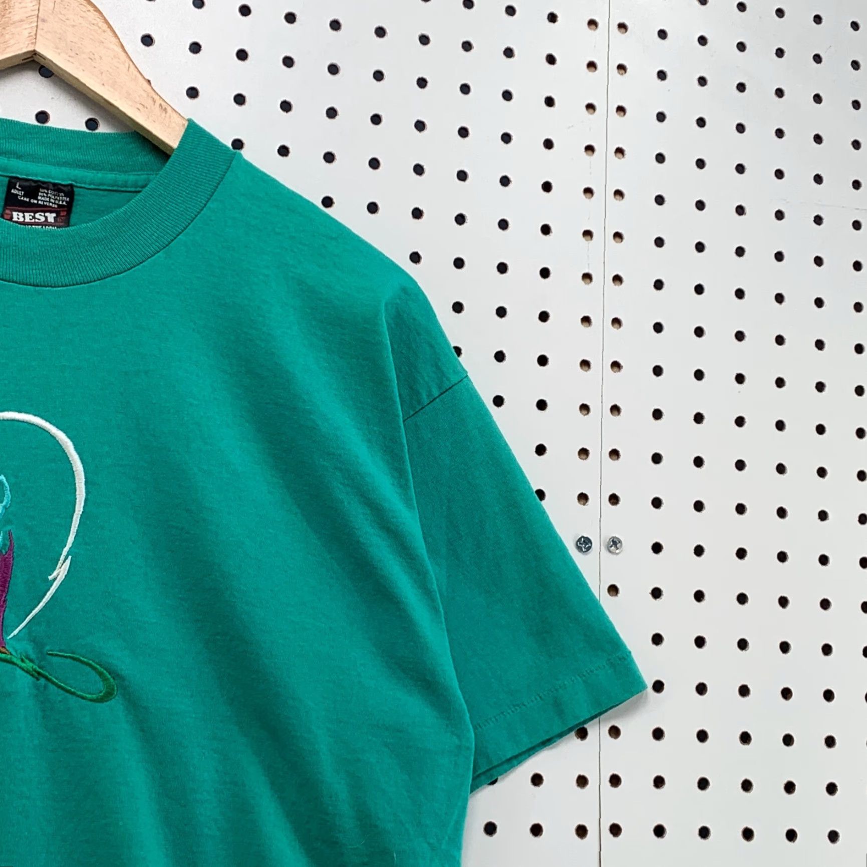 Fruit Of The Loom VINTAGE Golf Swing Shirt Mens L Green Embroidered 90s Cotton T-Shirt dreams in motion Size US L / EU 52-54 / 3 - 2 Thumbnail