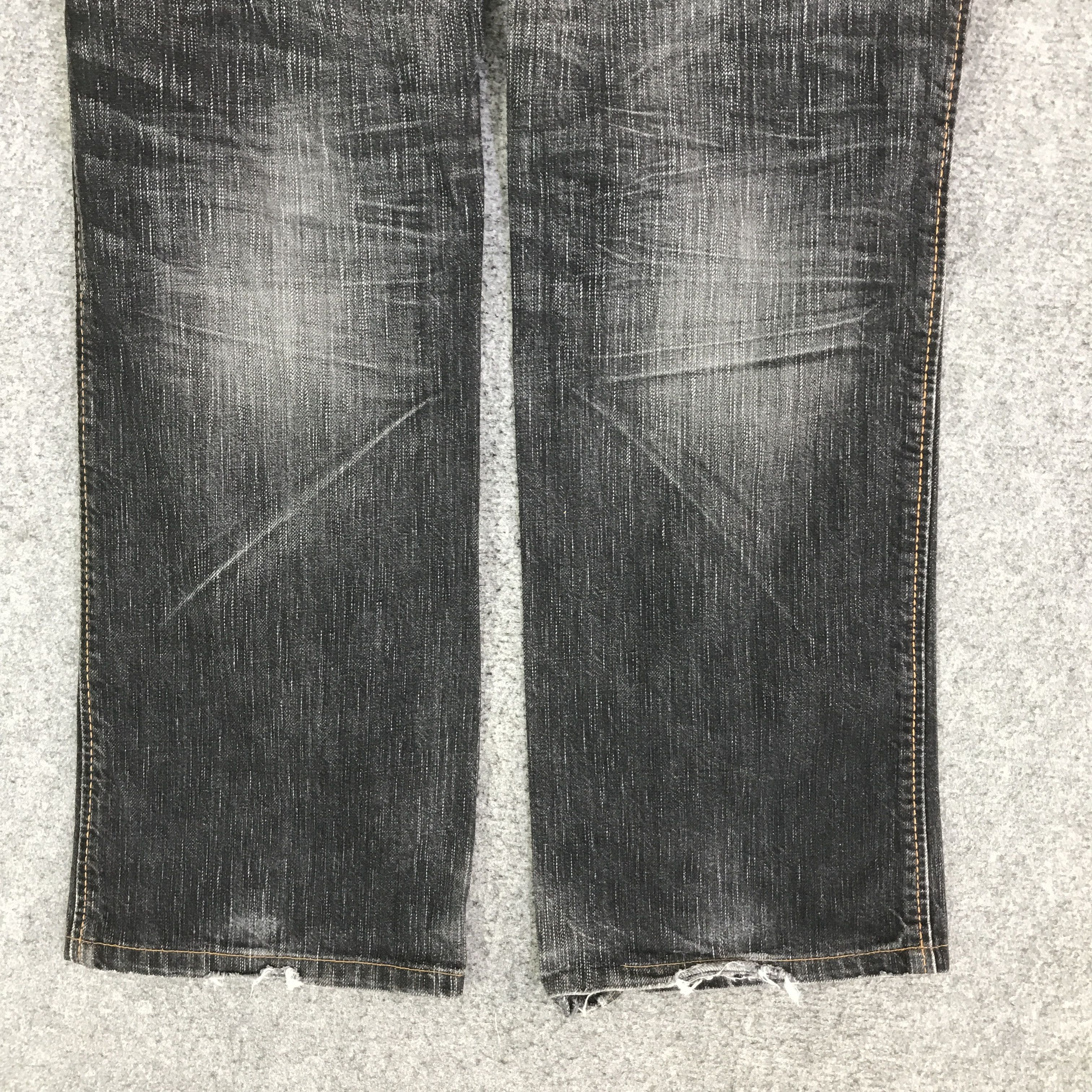 Edwin EDWIN BLACK FADED DENIM DISTRESSED JEANS PANTS K74B19 Size US 28 / EU 44 - 6 Thumbnail