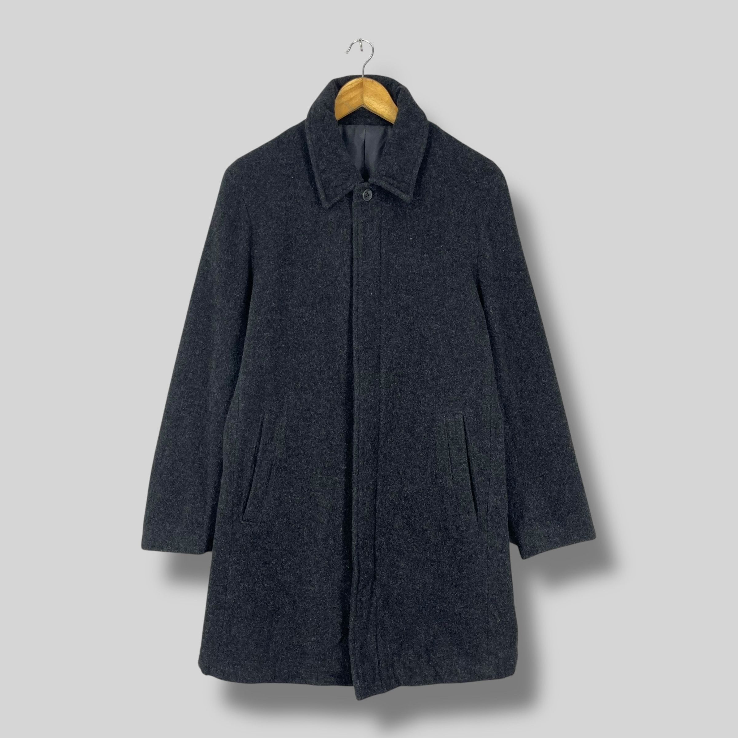 PPFM Vintage PPFM Zip Up Heavyweight Wool Long Jacket Size US S / EU 44-46 / 1 - 1 Thumbnail