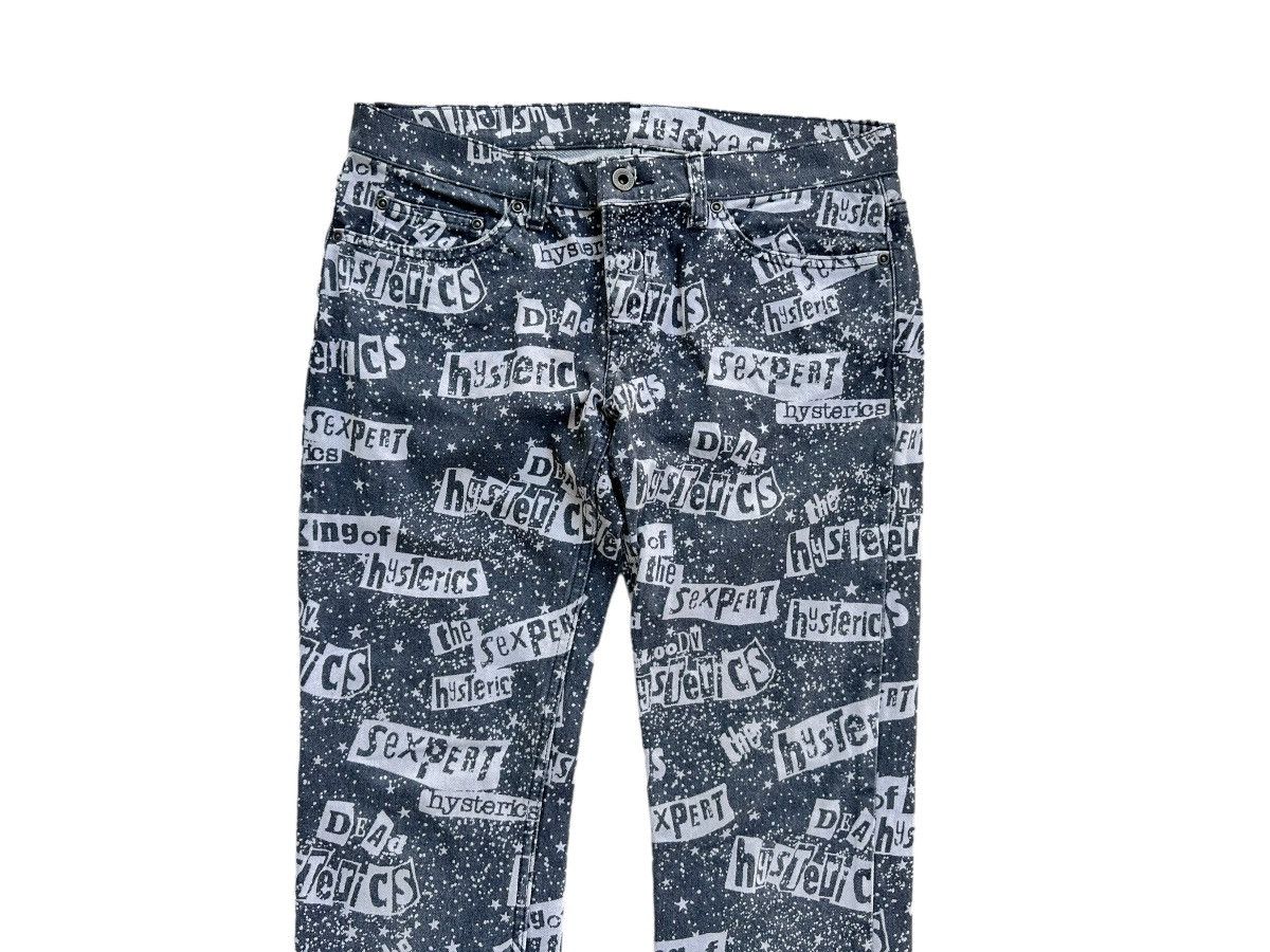 Hysteric Glamour 2000’s HYSTERIC GLAMOUR “SEXPERT” All Over Printed Jeans Size US 32 / EU 48 - 7 Thumbnail
